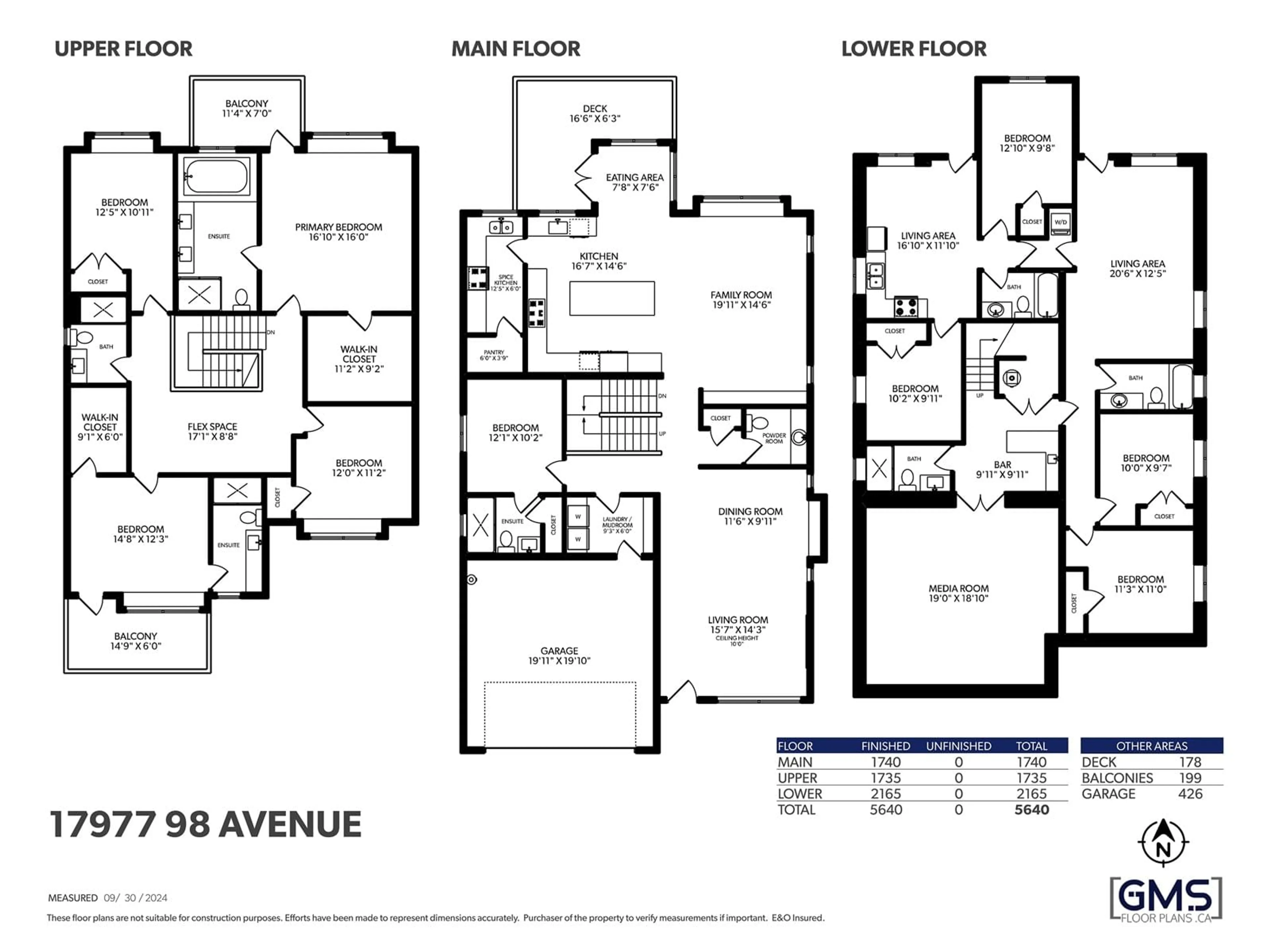 Floor plan for 17977 98, Surrey British Columbia V4N4V5