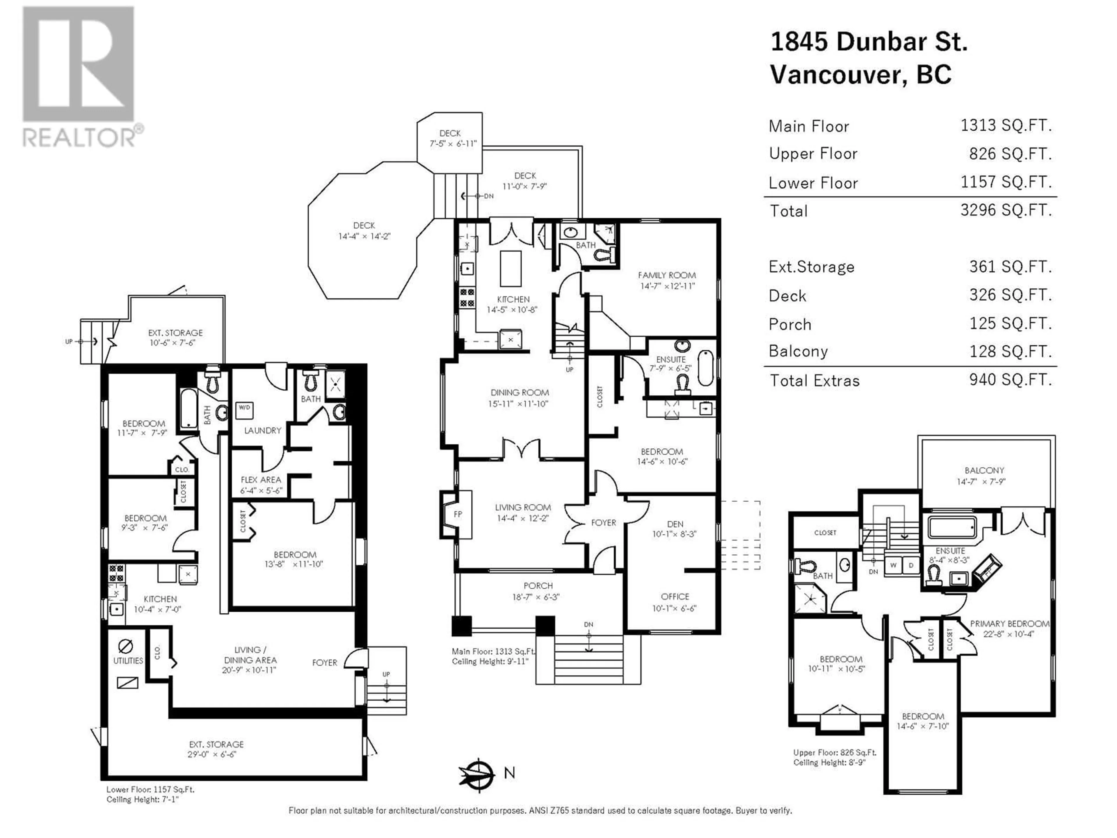 Floor plan for 1845 DUNBAR STREET, Vancouver British Columbia V6R3M1