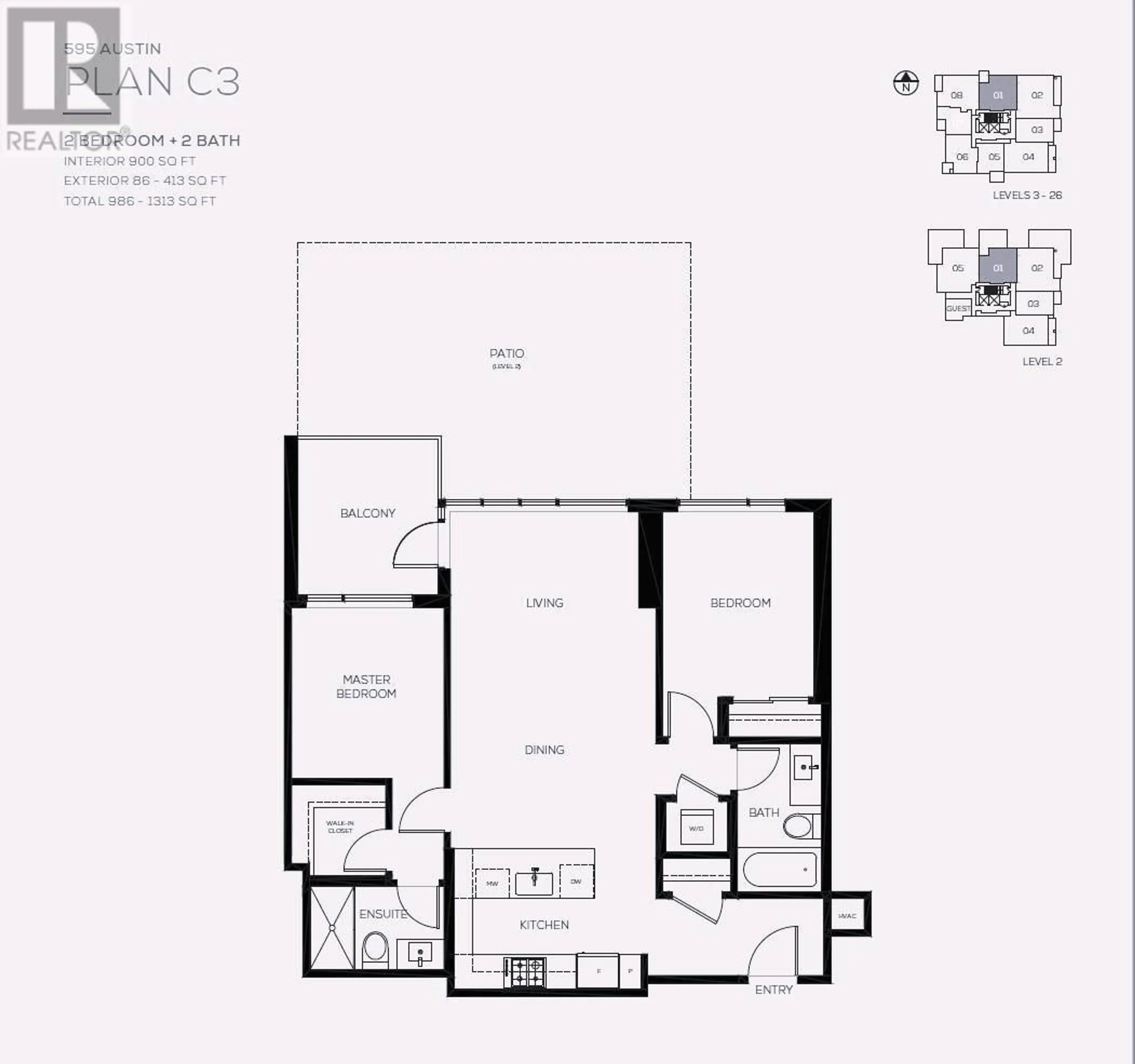 Floor plan for 1301 595 AUSTIN AVENUE, Coquitlam British Columbia V3K0G7