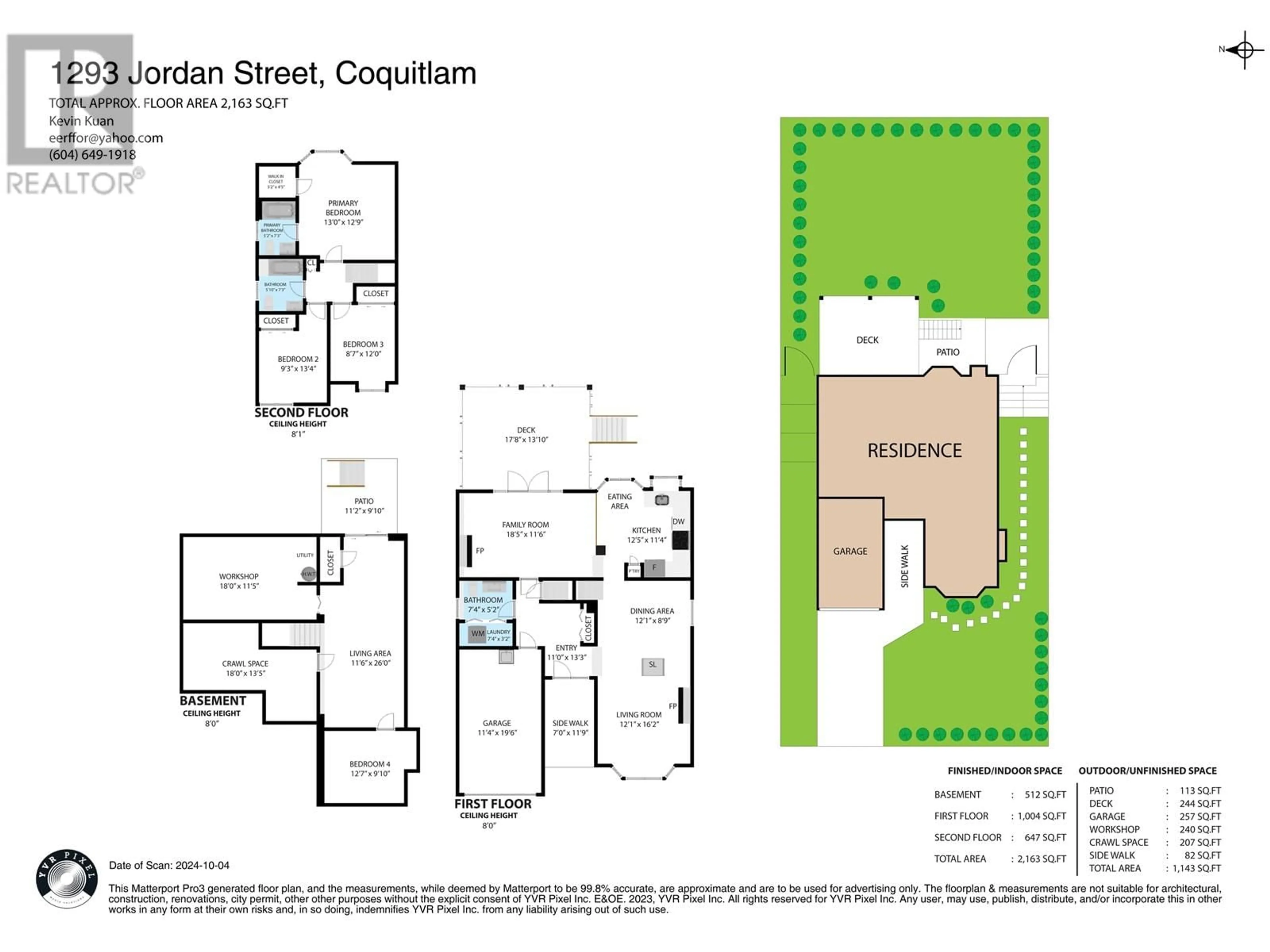 Floor plan for 1293 JORDAN STREET, Coquitlam British Columbia V3B6P1