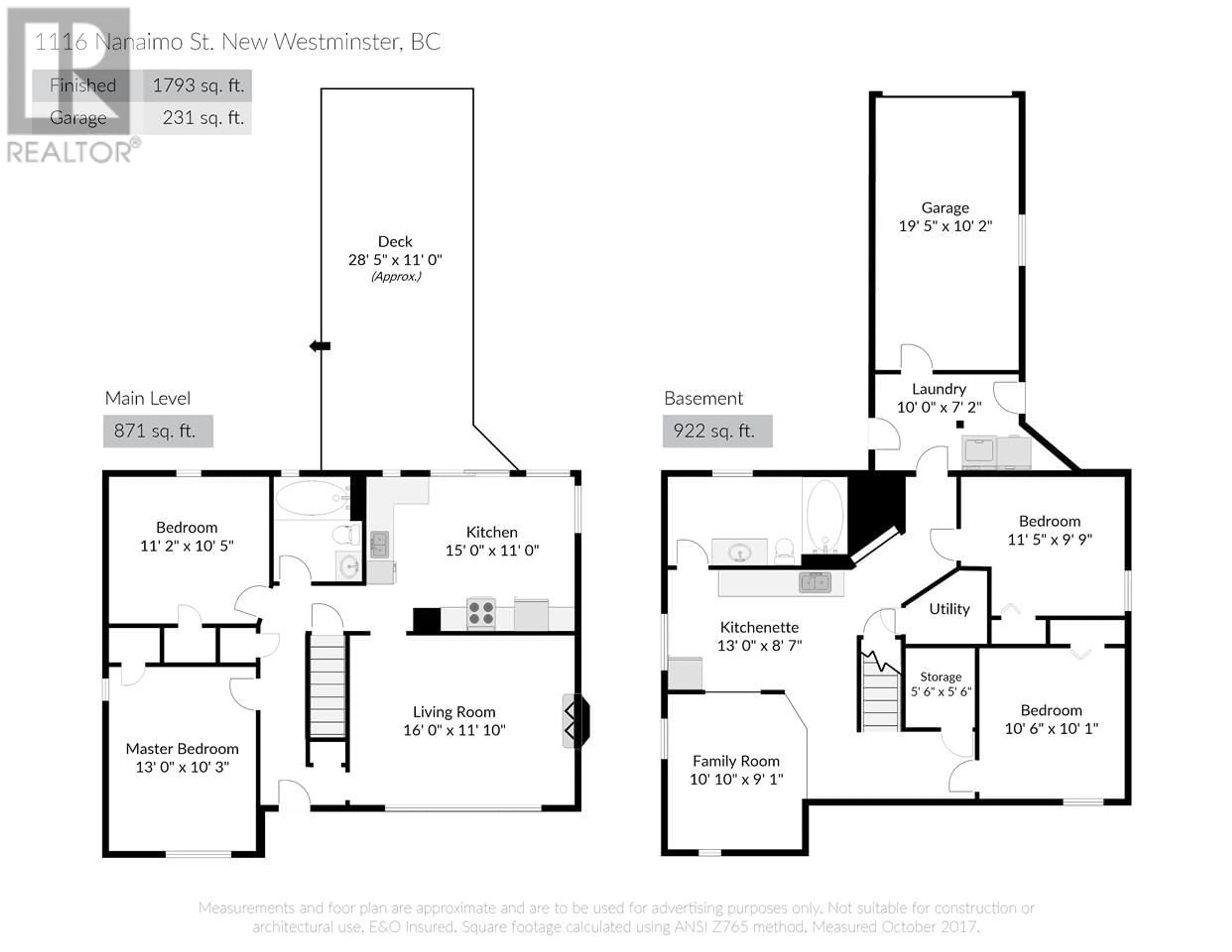 Floor plan for 1116 NANAIMO STREET, New Westminster British Columbia V3M2E6