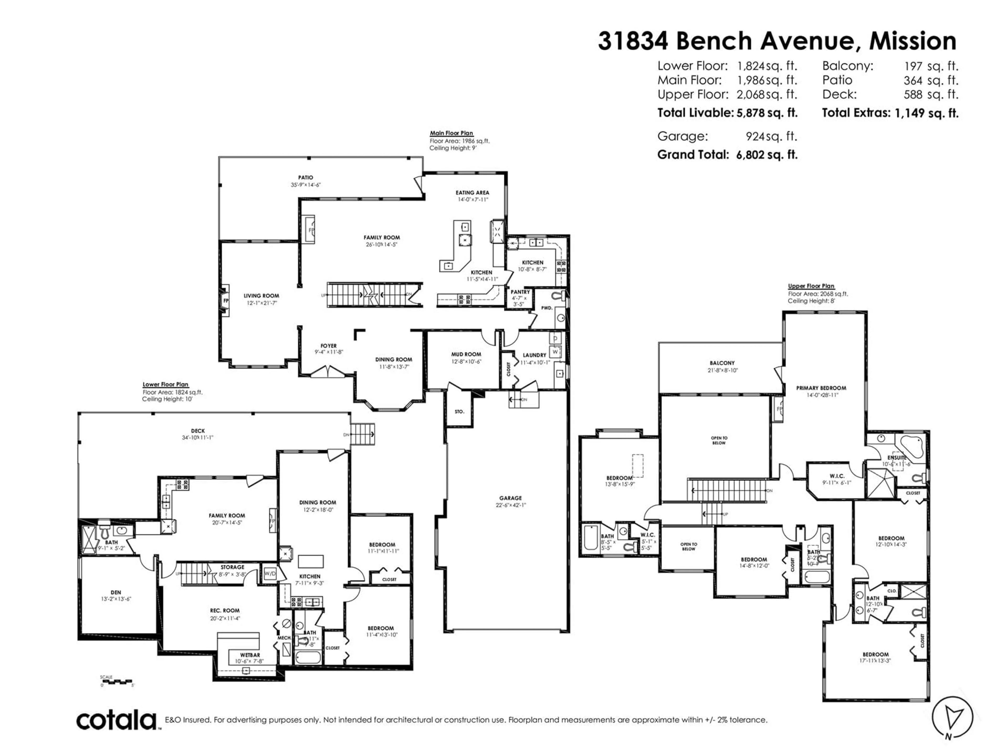 Floor plan for 31834 BENCH AVENUE, Mission British Columbia V4S1E6