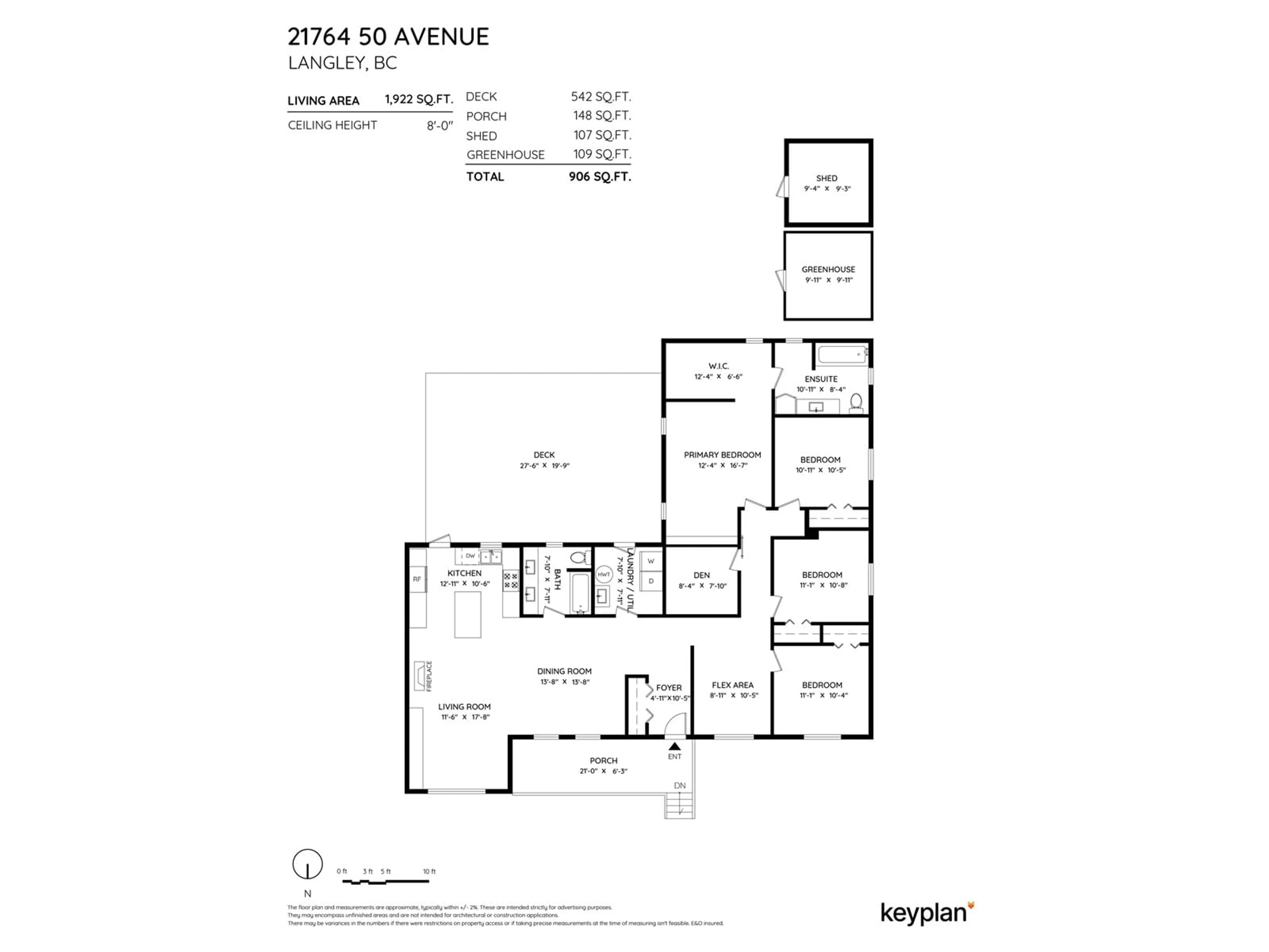 Floor plan for 21764 50 AVENUE, Langley British Columbia V3A3T3