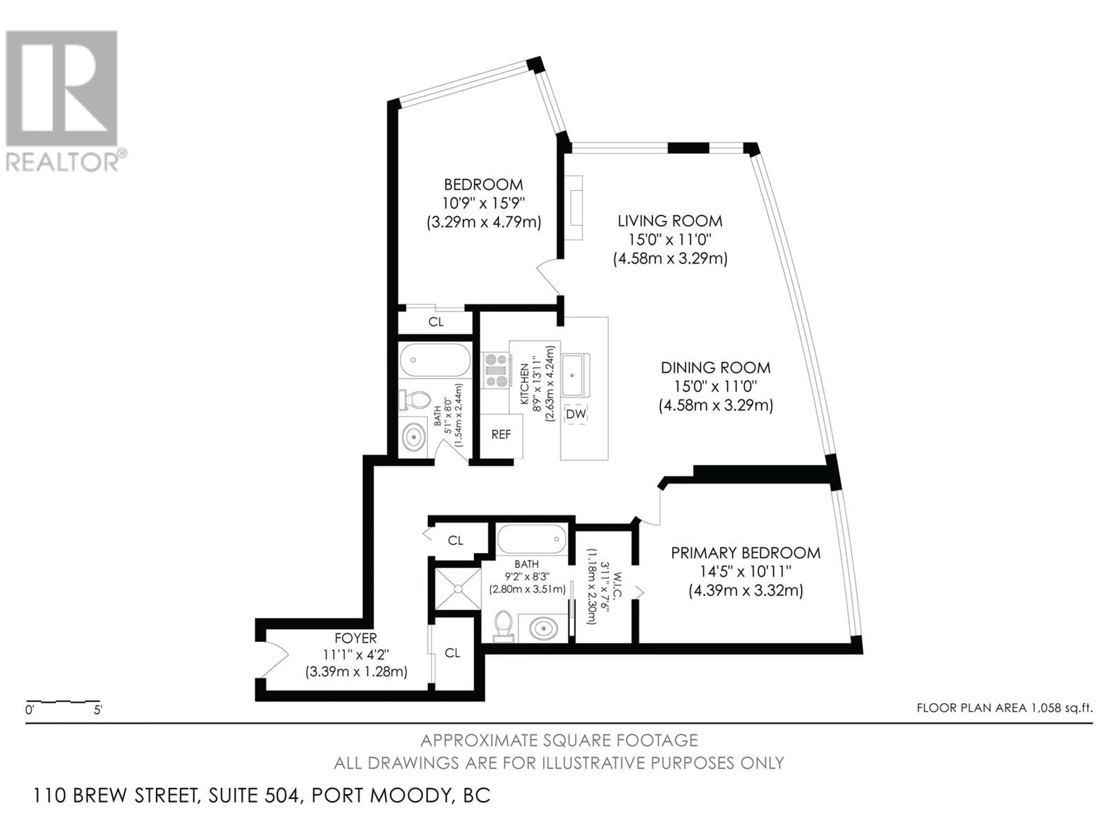 Floor plan for 504 110 BREW STREET, Port Moody British Columbia V3H0E4