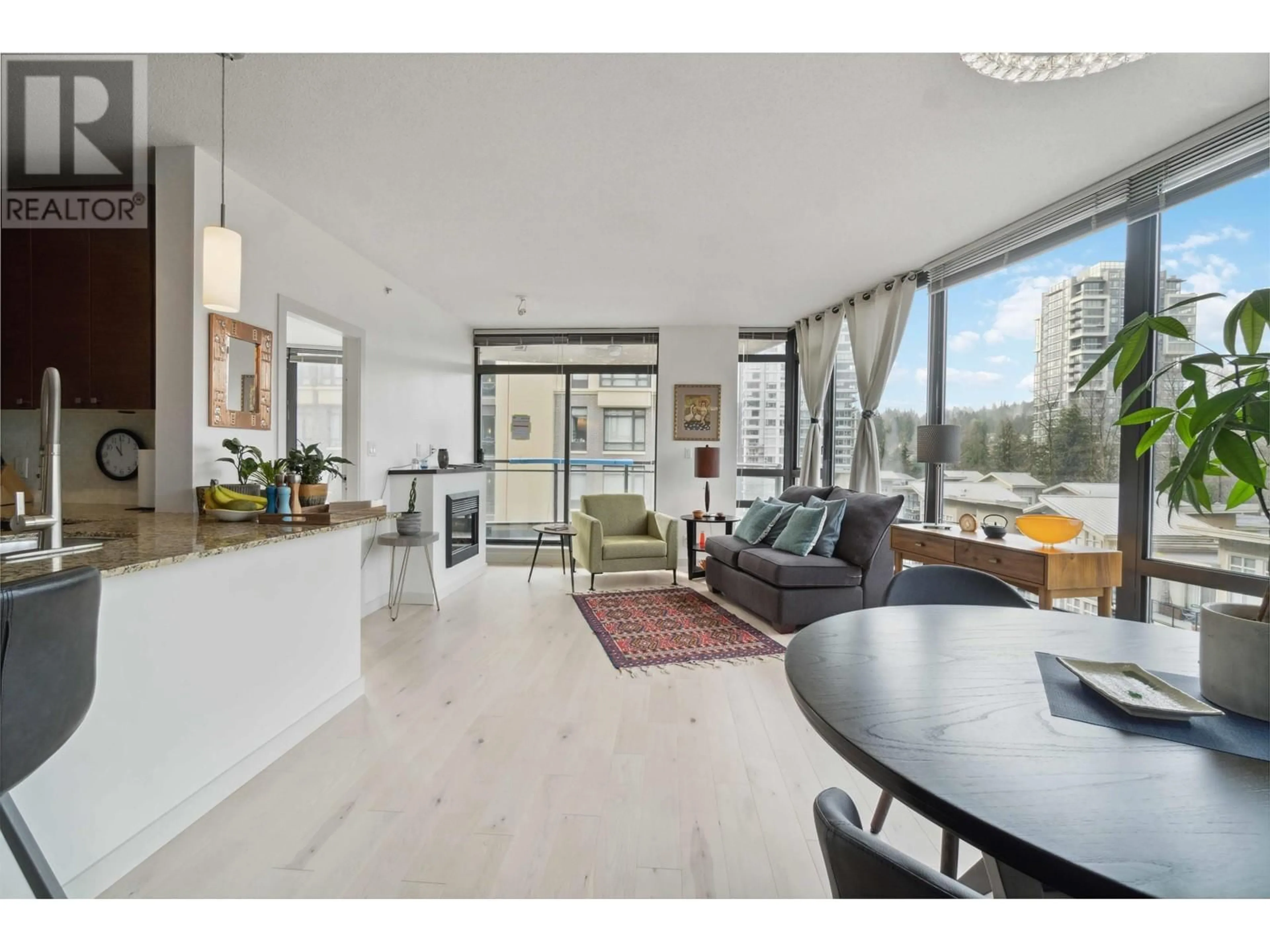 Living room, wood floors for 504 110 BREW STREET, Port Moody British Columbia V3H0E4