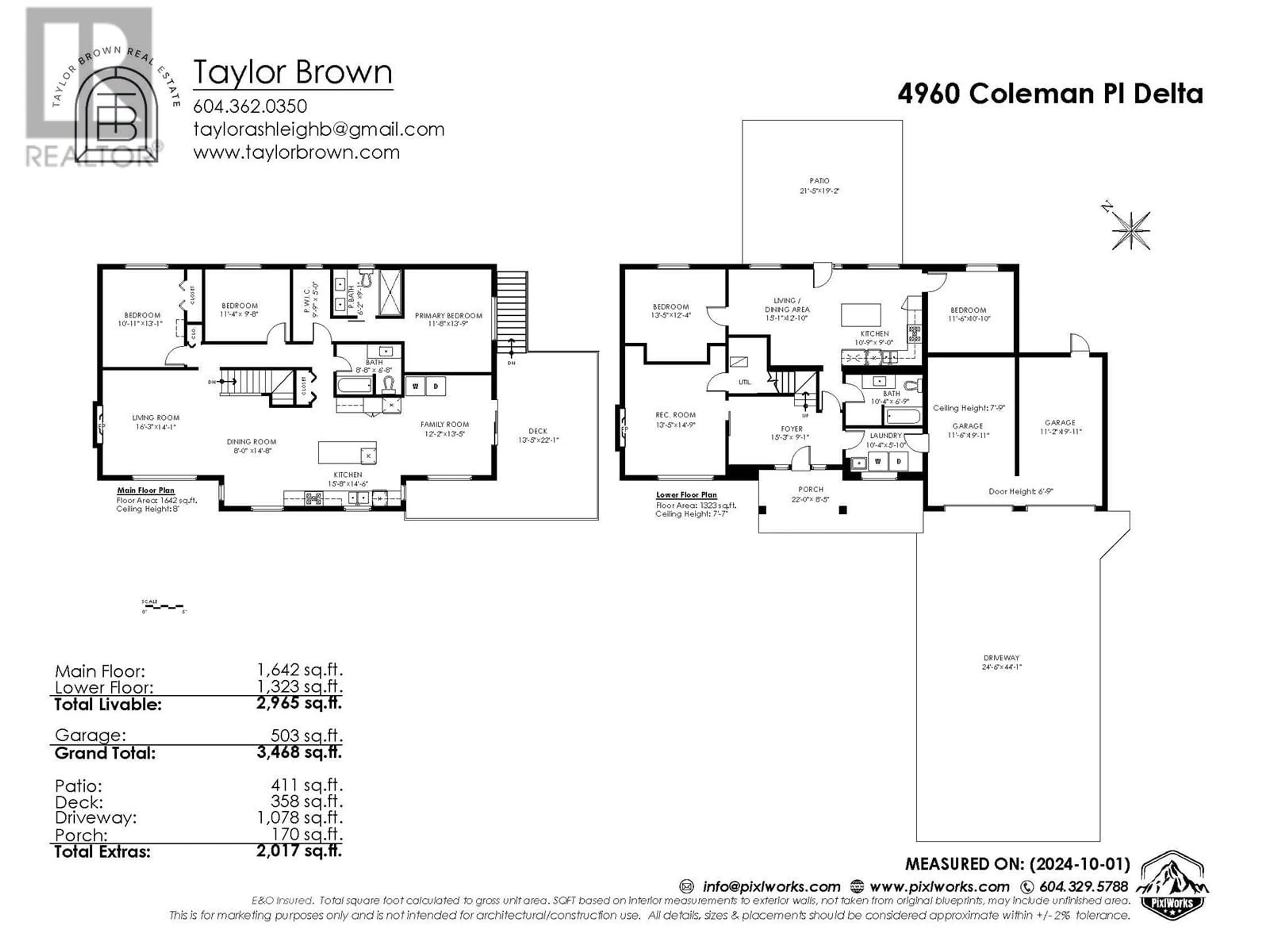 Floor plan for 4960 COLEMAN PLACE, Delta British Columbia V4K3H7