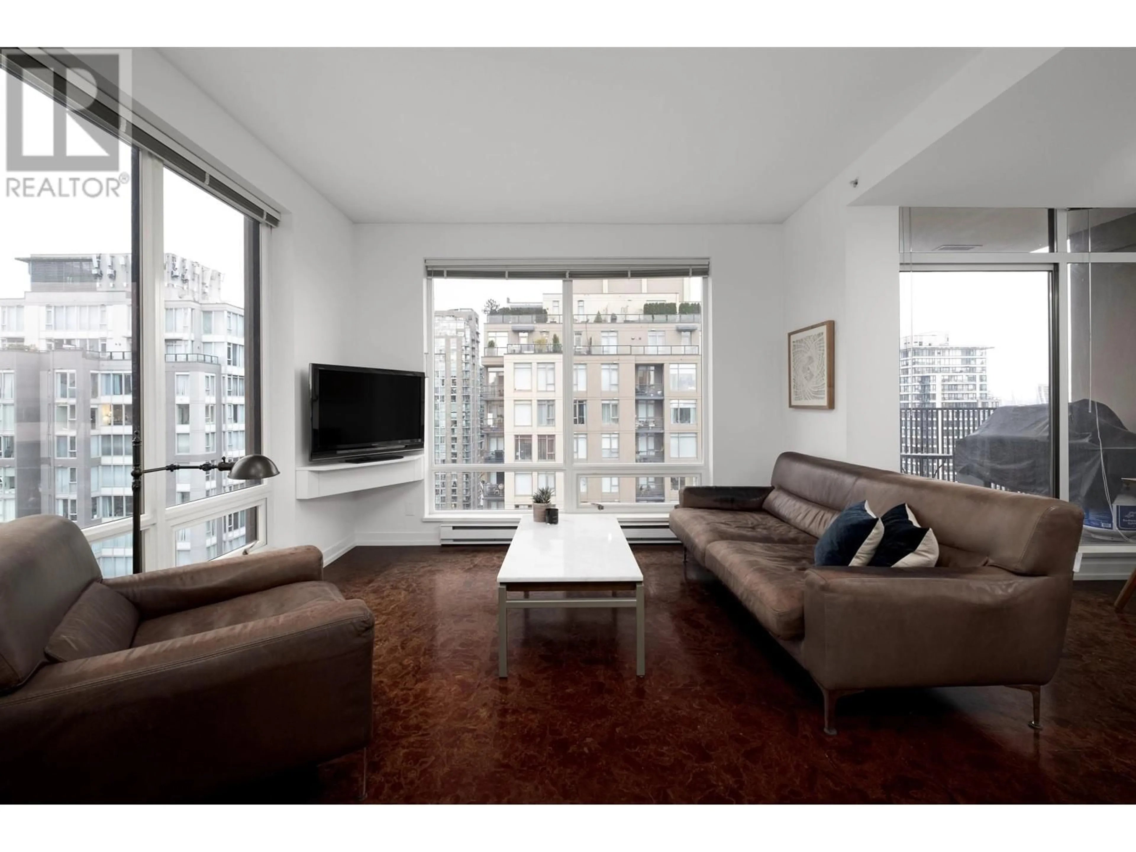 Living room, wood floors for 2204 1055 HOMER STREET, Vancouver British Columbia V6B1G3