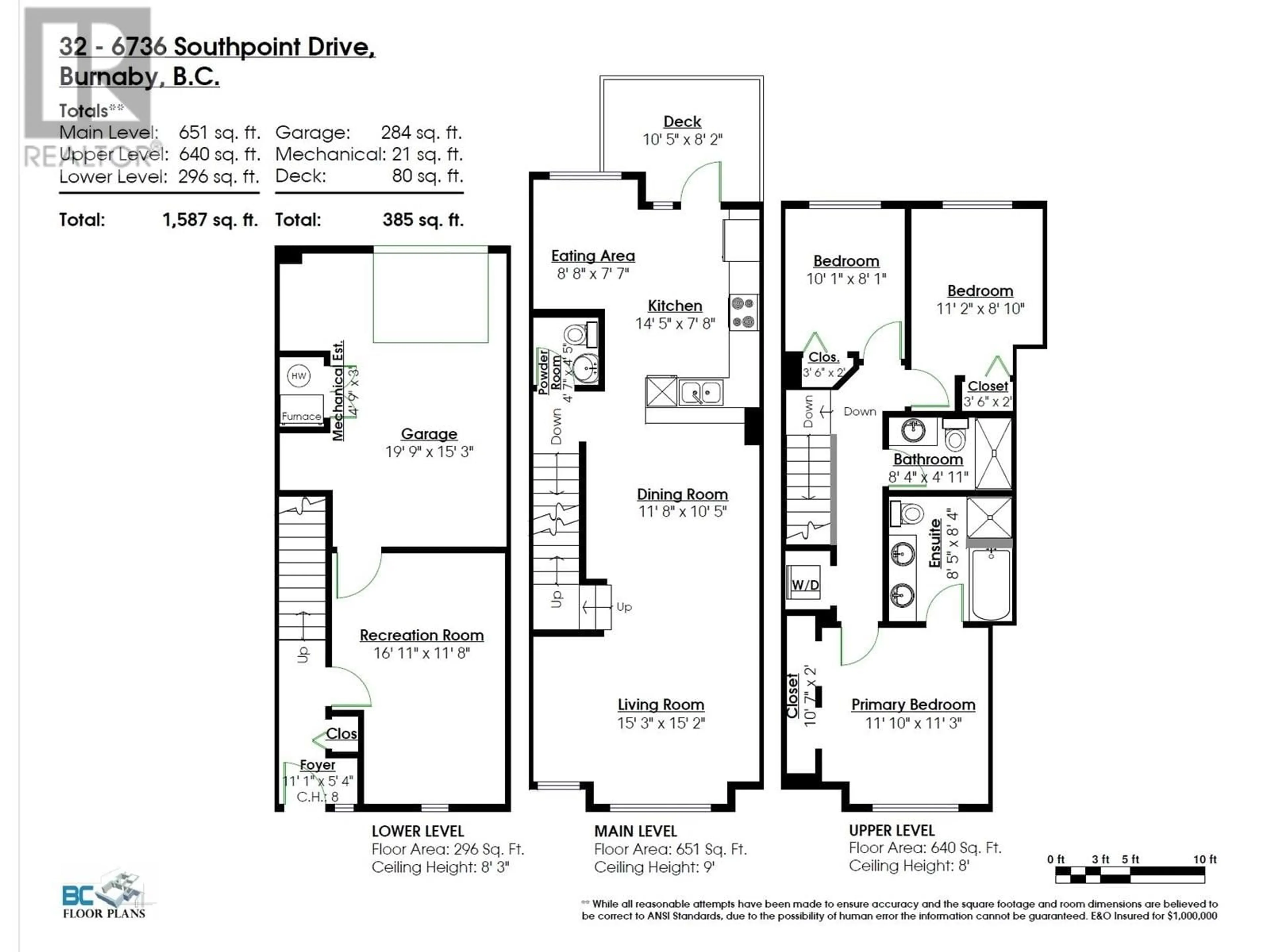 Floor plan for 32 6736 SOUTHPOINT DRIVE, Burnaby British Columbia V3N0A4