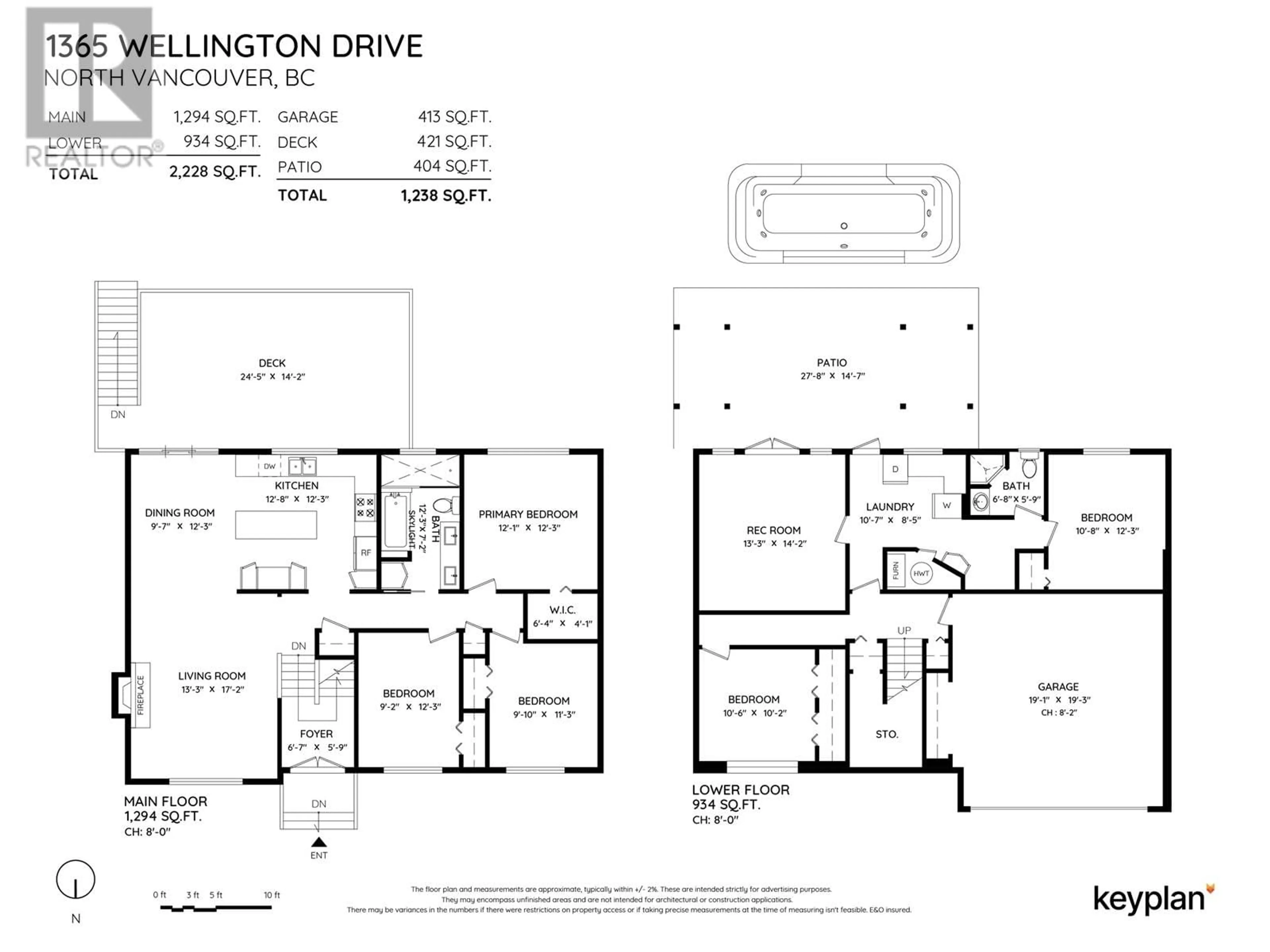 Floor plan for 1365 WELLINGTON DRIVE, North Vancouver British Columbia V7K1L6