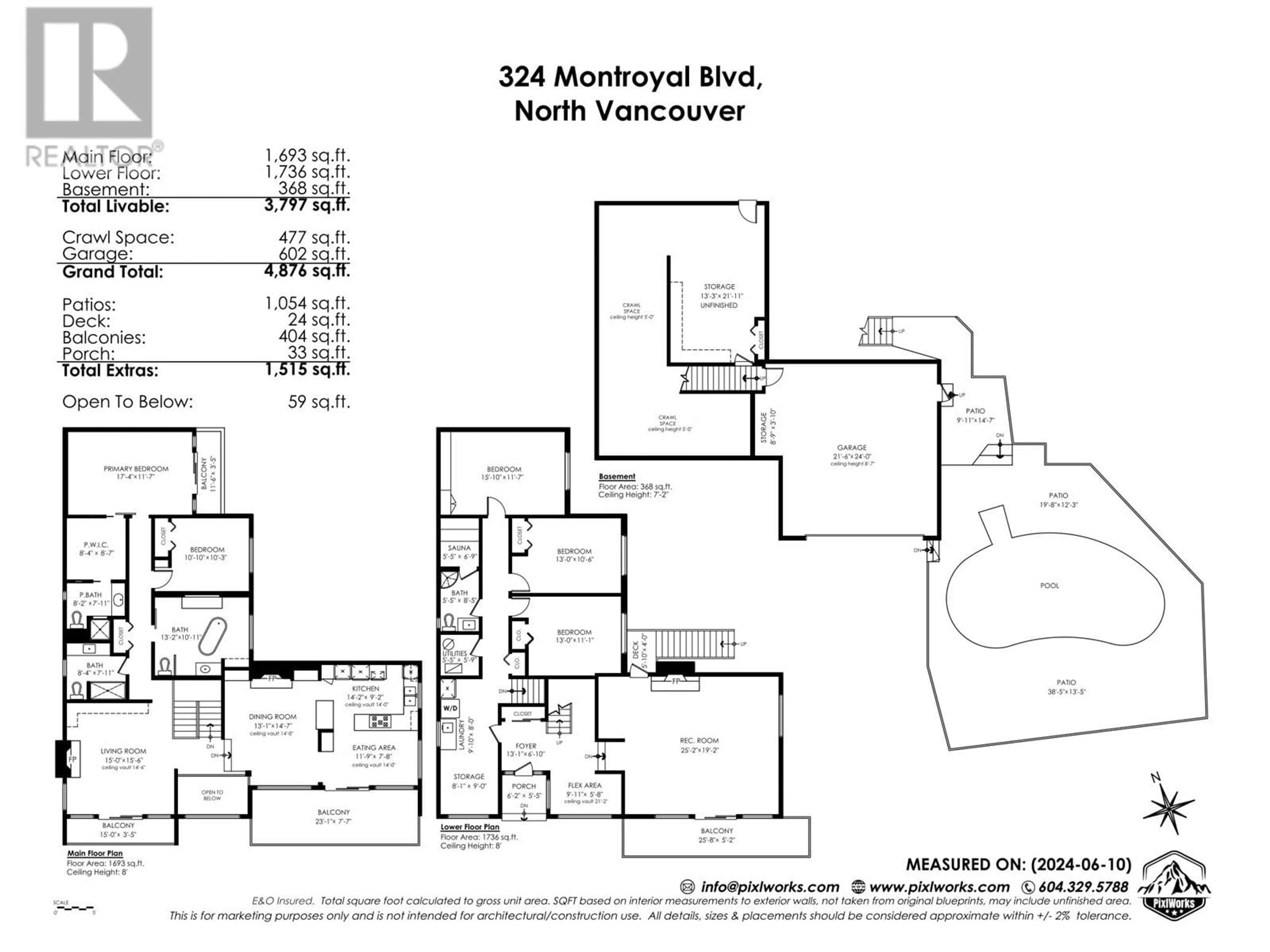 Floor plan for 324 MONTROYAL BOULEVARD, North Vancouver British Columbia V7N4E5