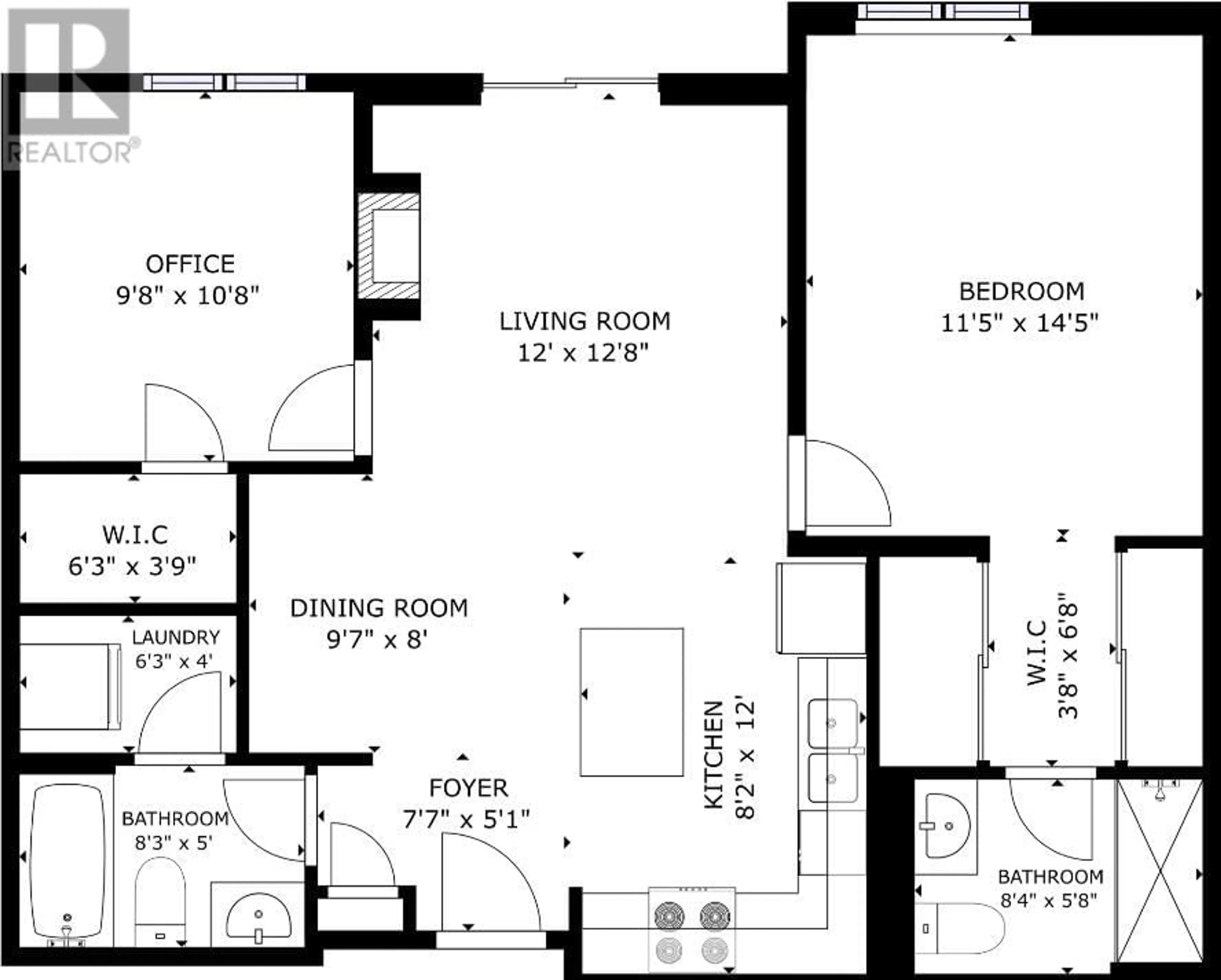 Floor plan for 502 10307 112 STREET, Fort St. John British Columbia V1J0N6