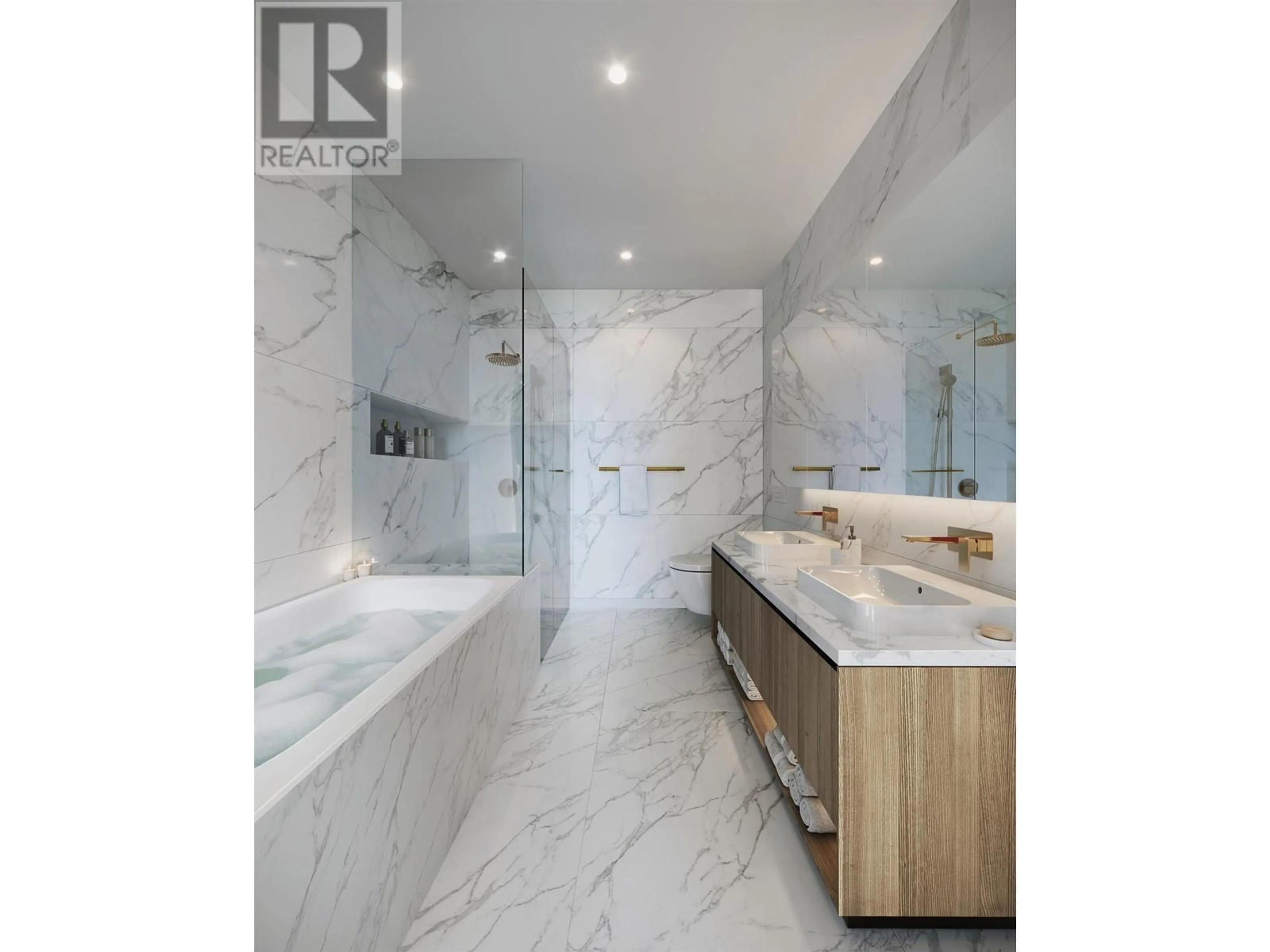 Contemporary bathroom, ceramic floors for TH8 2490 MARINE DRIVE, West Vancouver British Columbia V7V1L1