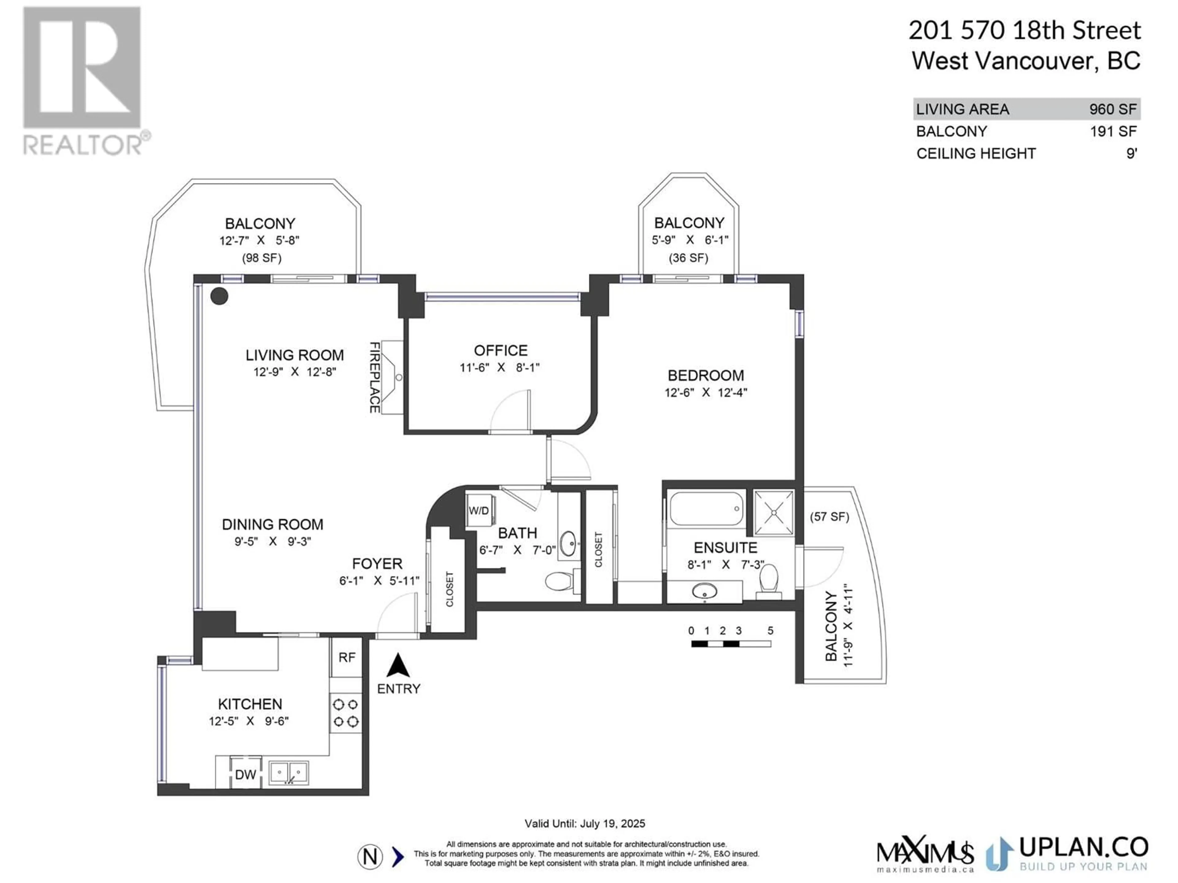 Floor plan for 201 570 18TH STREET, West Vancouver British Columbia V7V3V7