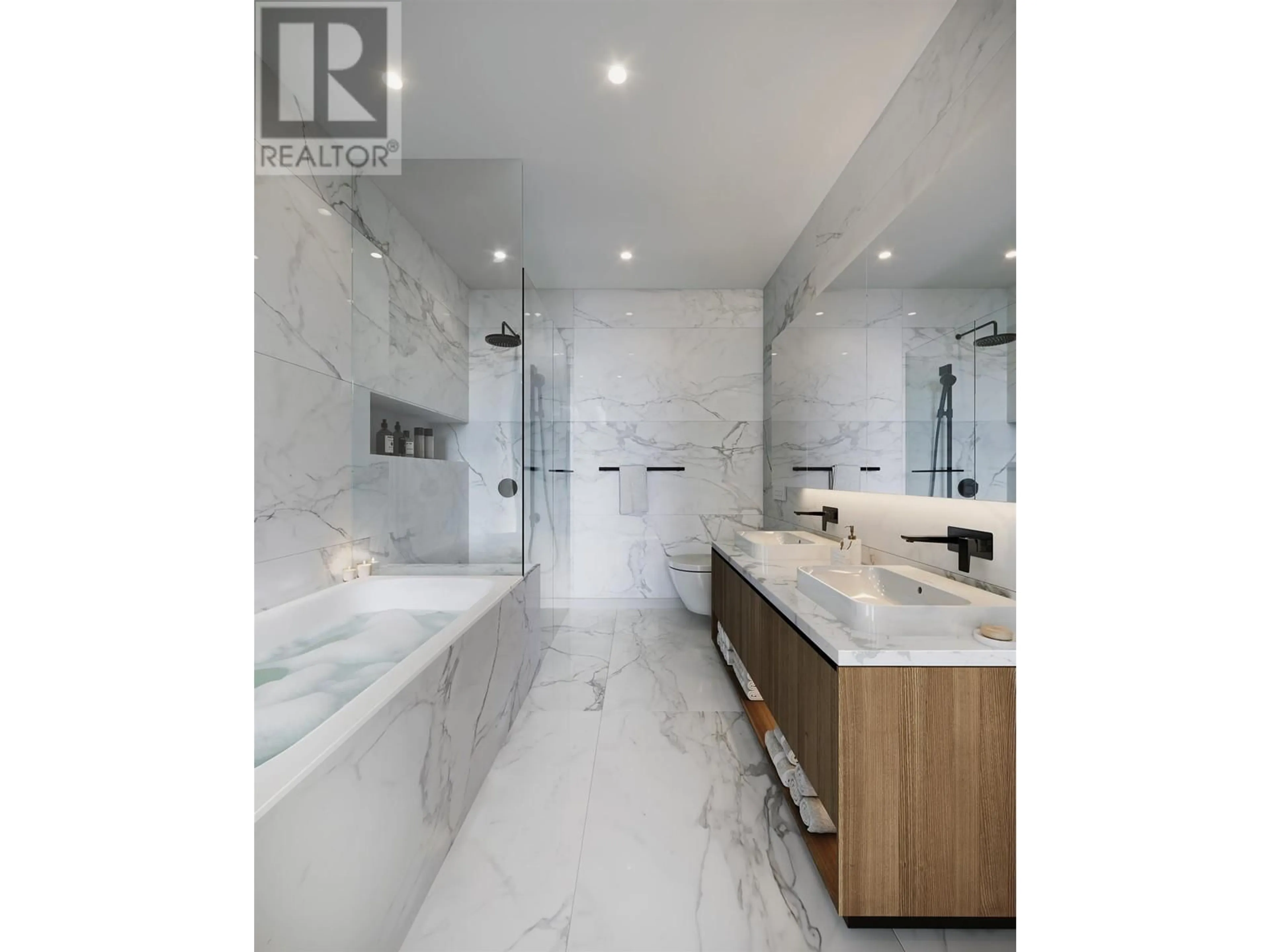 Contemporary bathroom, ceramic floors for 302 2490 MARINE DRIVE, West Vancouver British Columbia V7V1L1