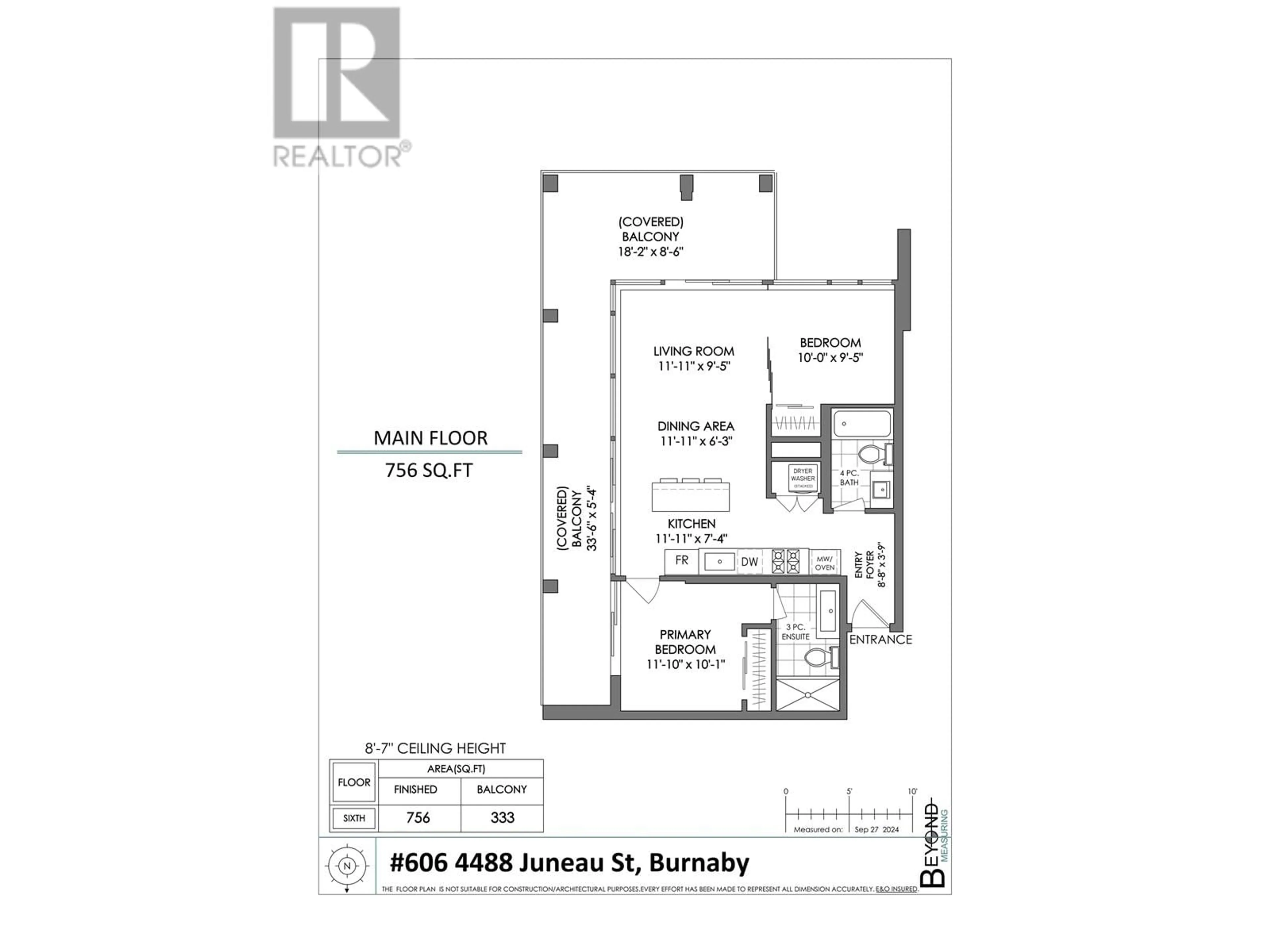 Floor plan for 606 4488 JUNEAU STREET, Burnaby British Columbia V5C0M4