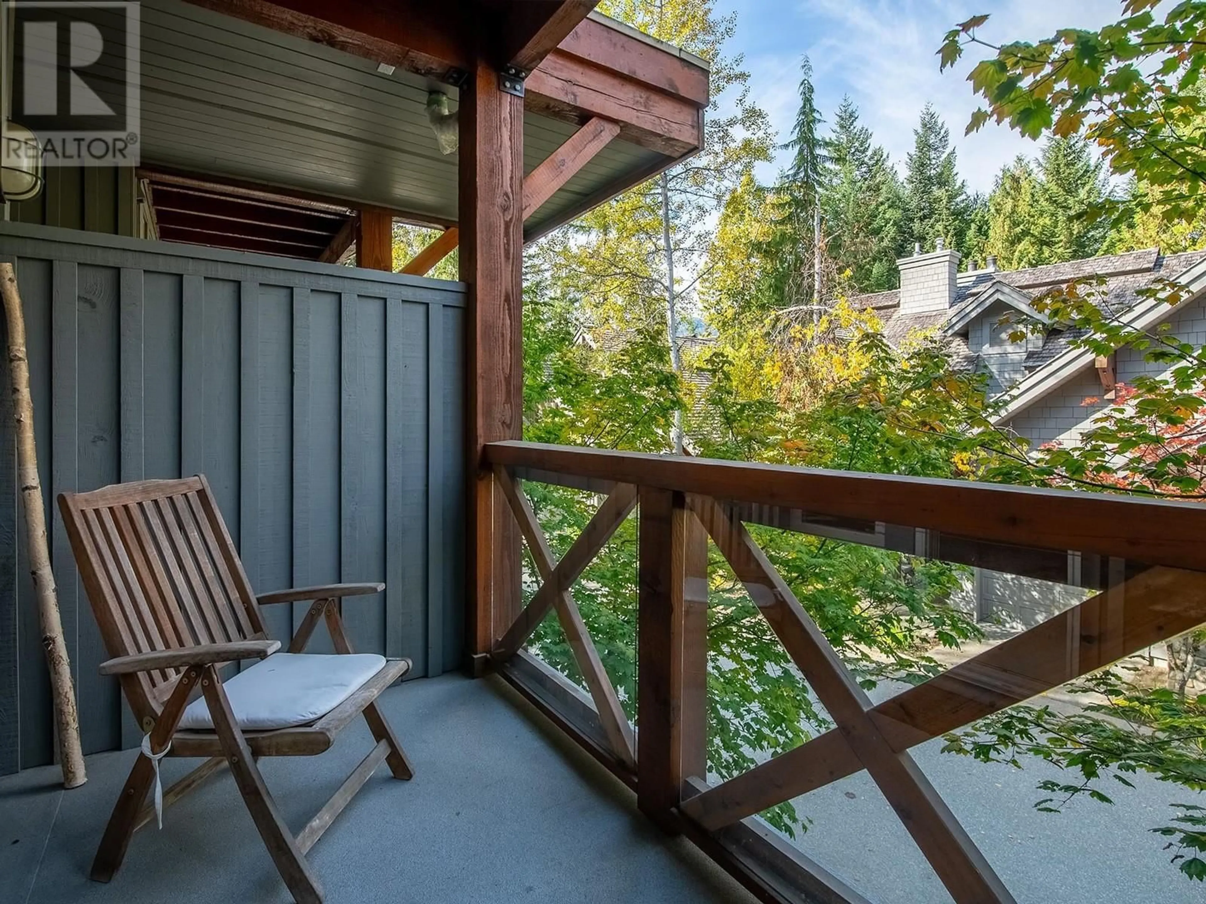 Balcony in the apartment, the fenced backyard for 6 4668 BLACKCOMB WAY, Whistler British Columbia V8E0Z2