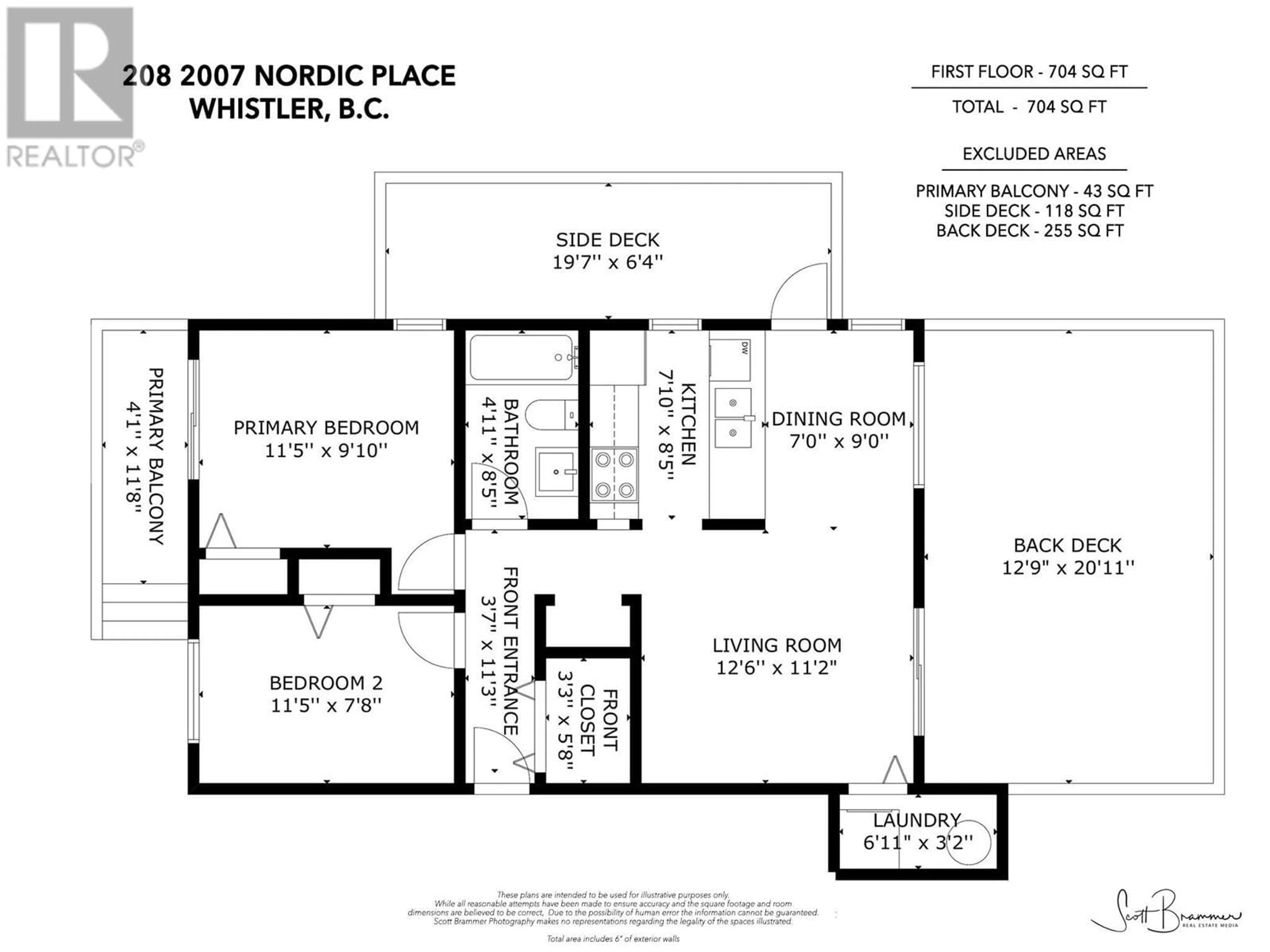 Floor plan for 208 2007 NORDIC PLACE, Whistler British Columbia V8E0N9