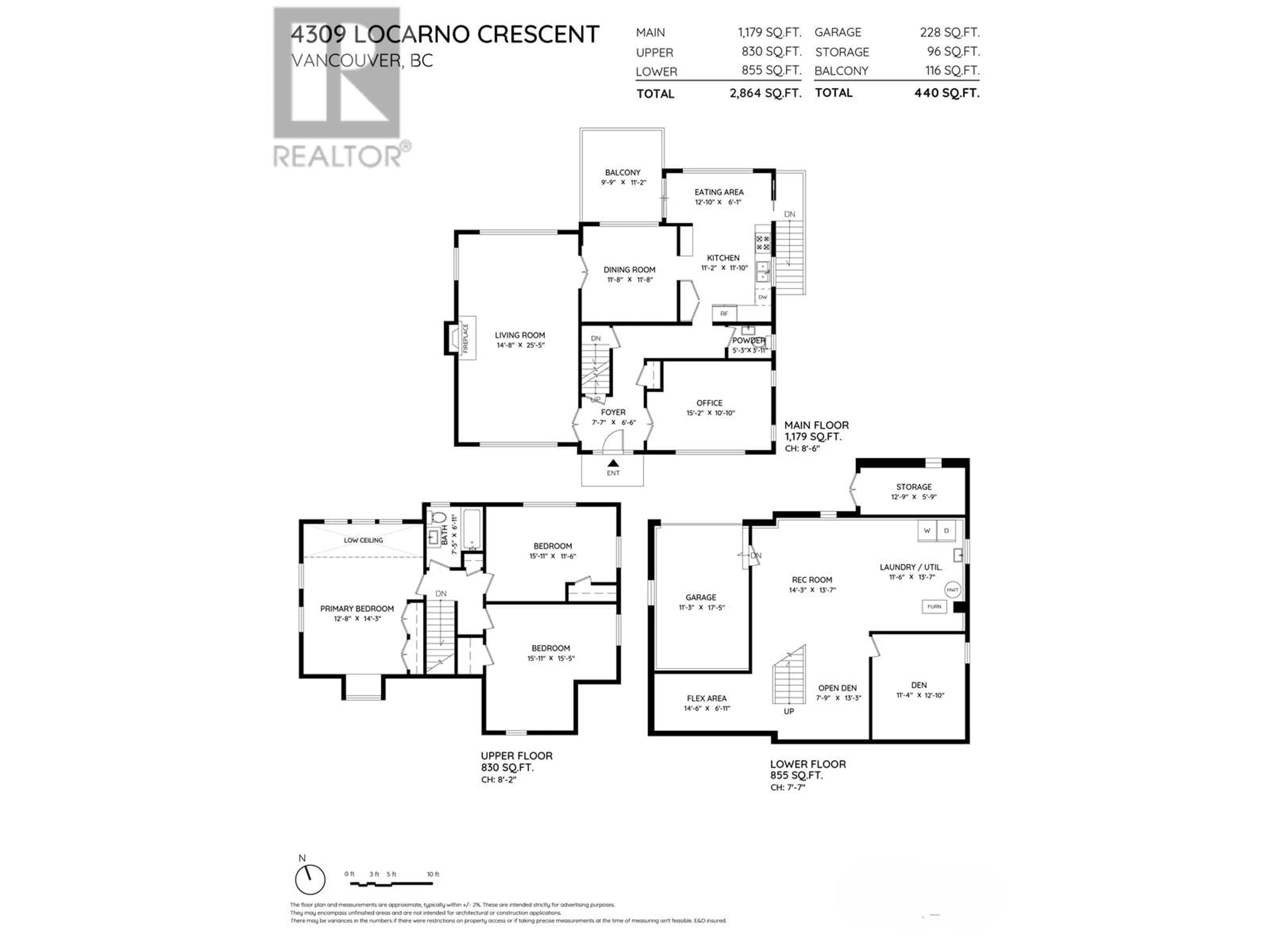 Floor plan for 4309 LOCARNO CRESCENT, Vancouver British Columbia V6R1G2