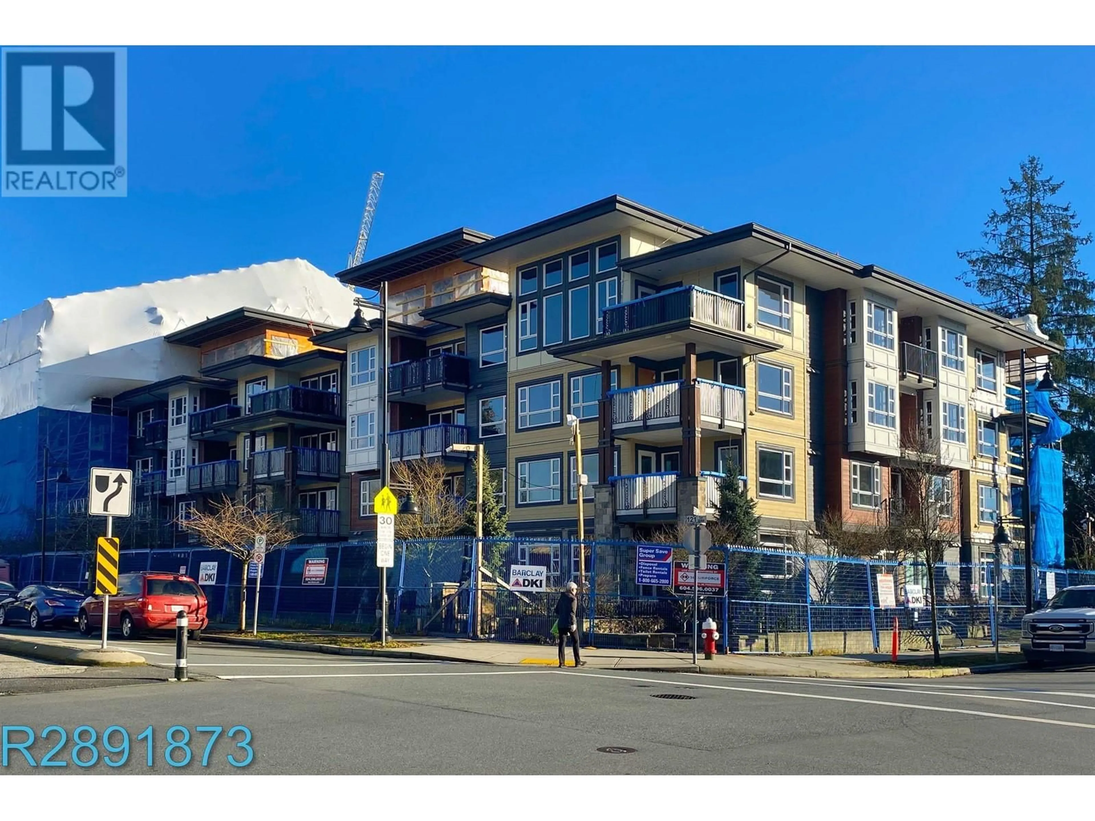 A pic from exterior of the house or condo, the street view for 504 22575 BROWN AVENUE, Maple Ridge British Columbia V2X3R6