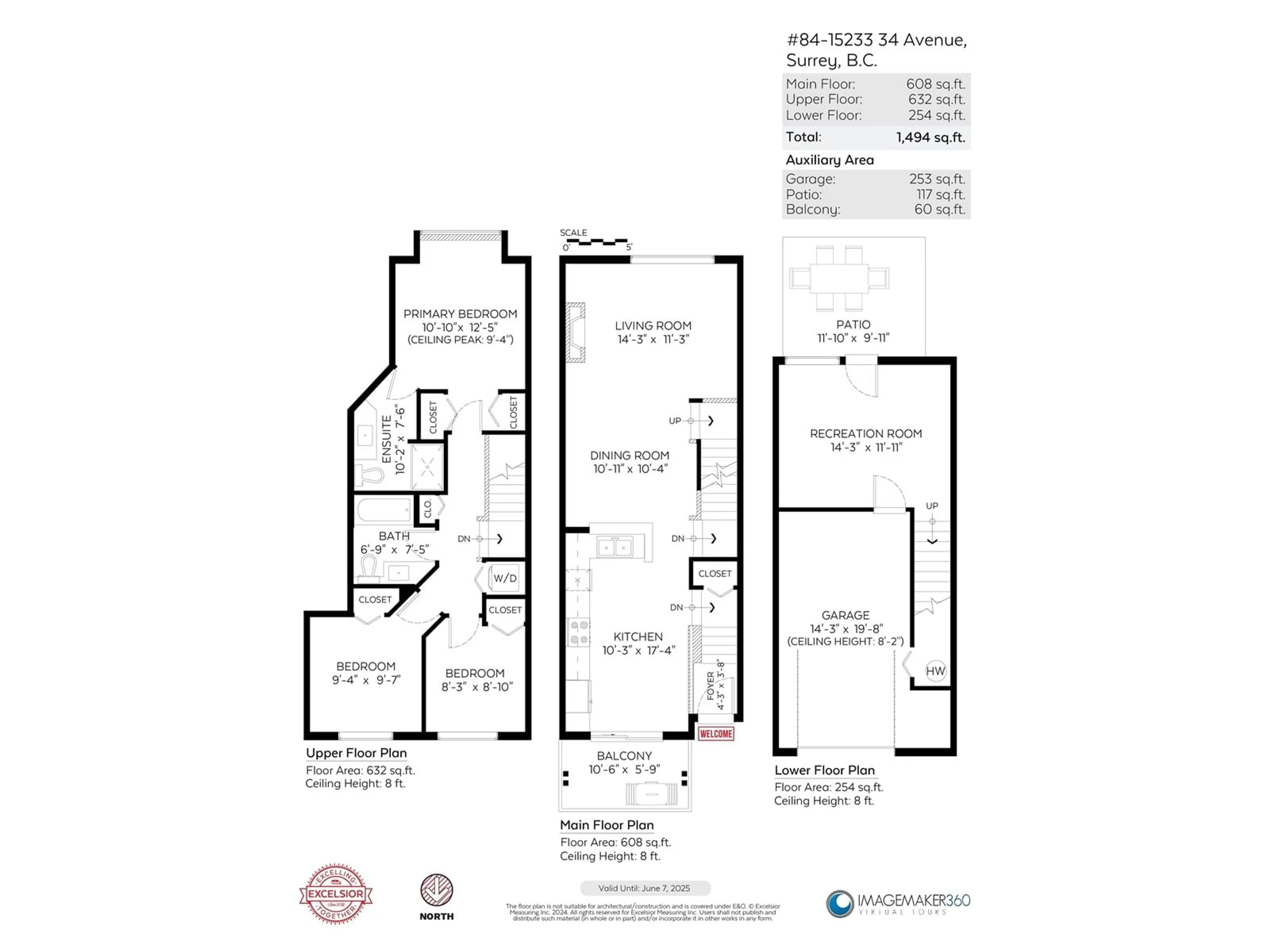 Floor plan for 84 15233 34 AVENUE, Surrey British Columbia V3S2T7