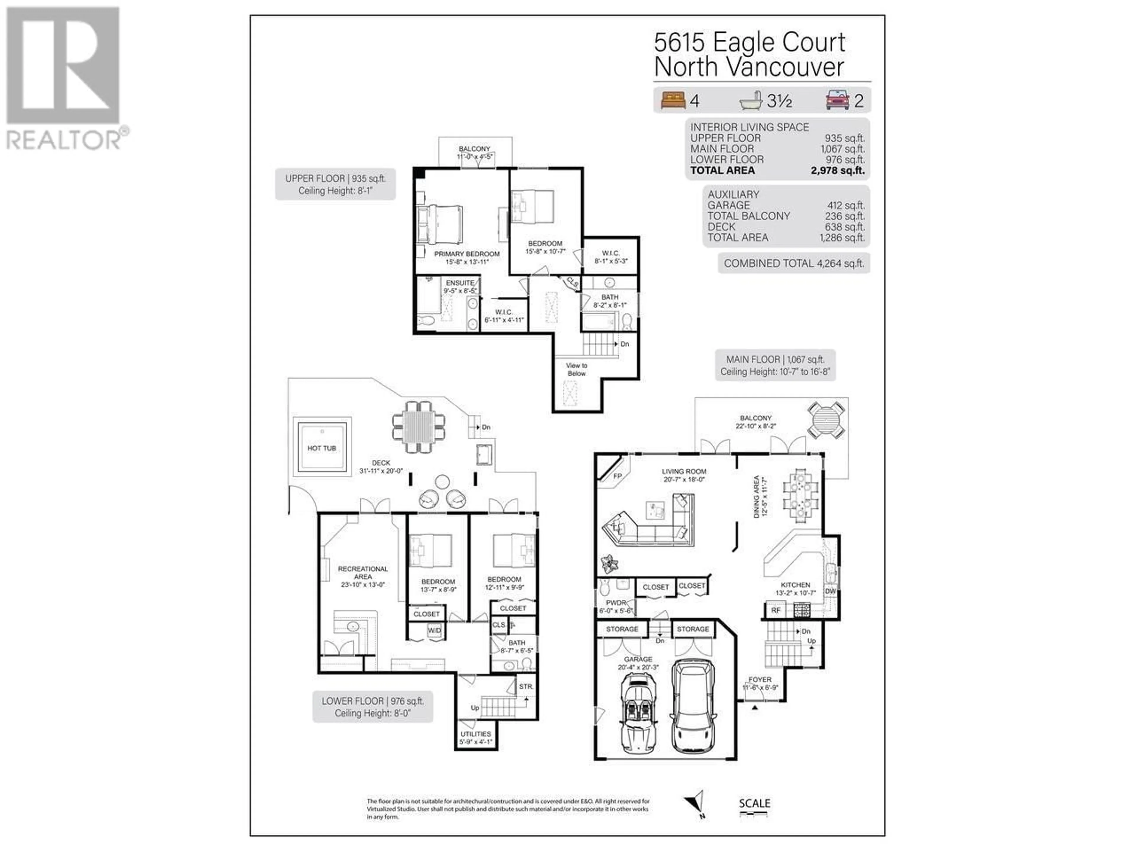 Floor plan for 5615 EAGLE COURT, North Vancouver British Columbia V7R4V4