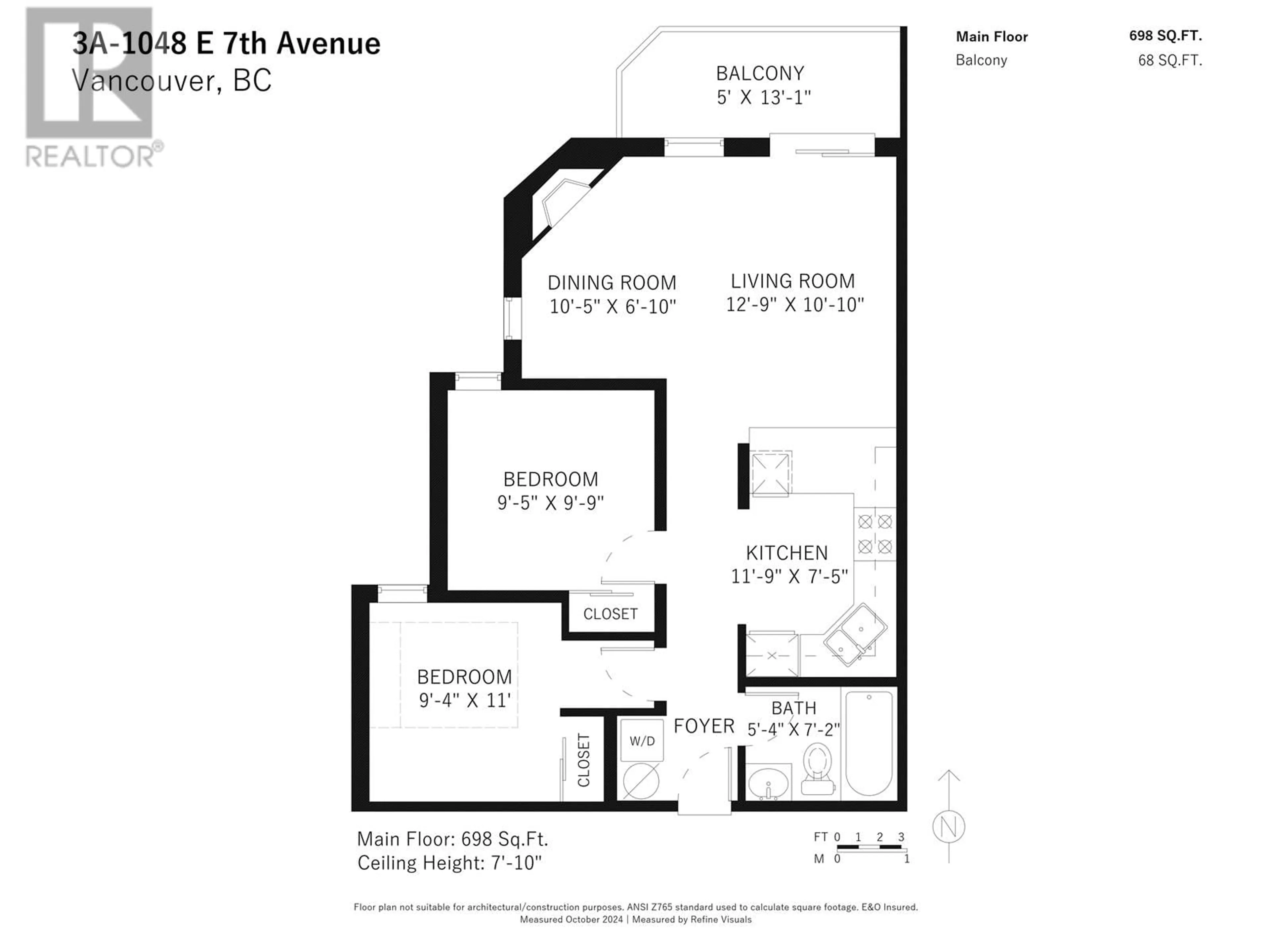 Floor plan for 3A 1048 E 7TH AVENUE, Vancouver British Columbia V5T1P7