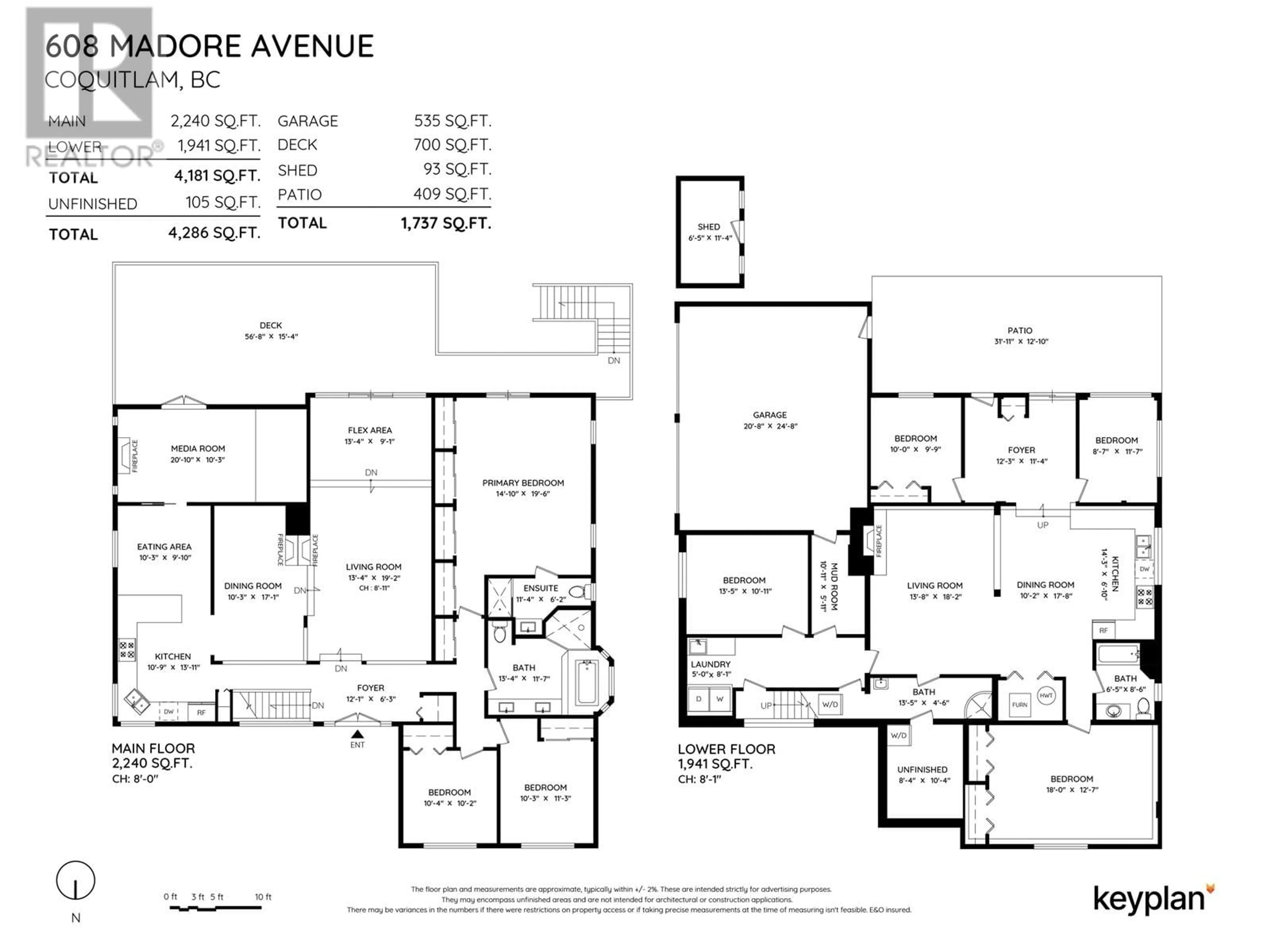 Floor plan for 608 MADORE AVENUE, Coquitlam British Columbia V3K3A9