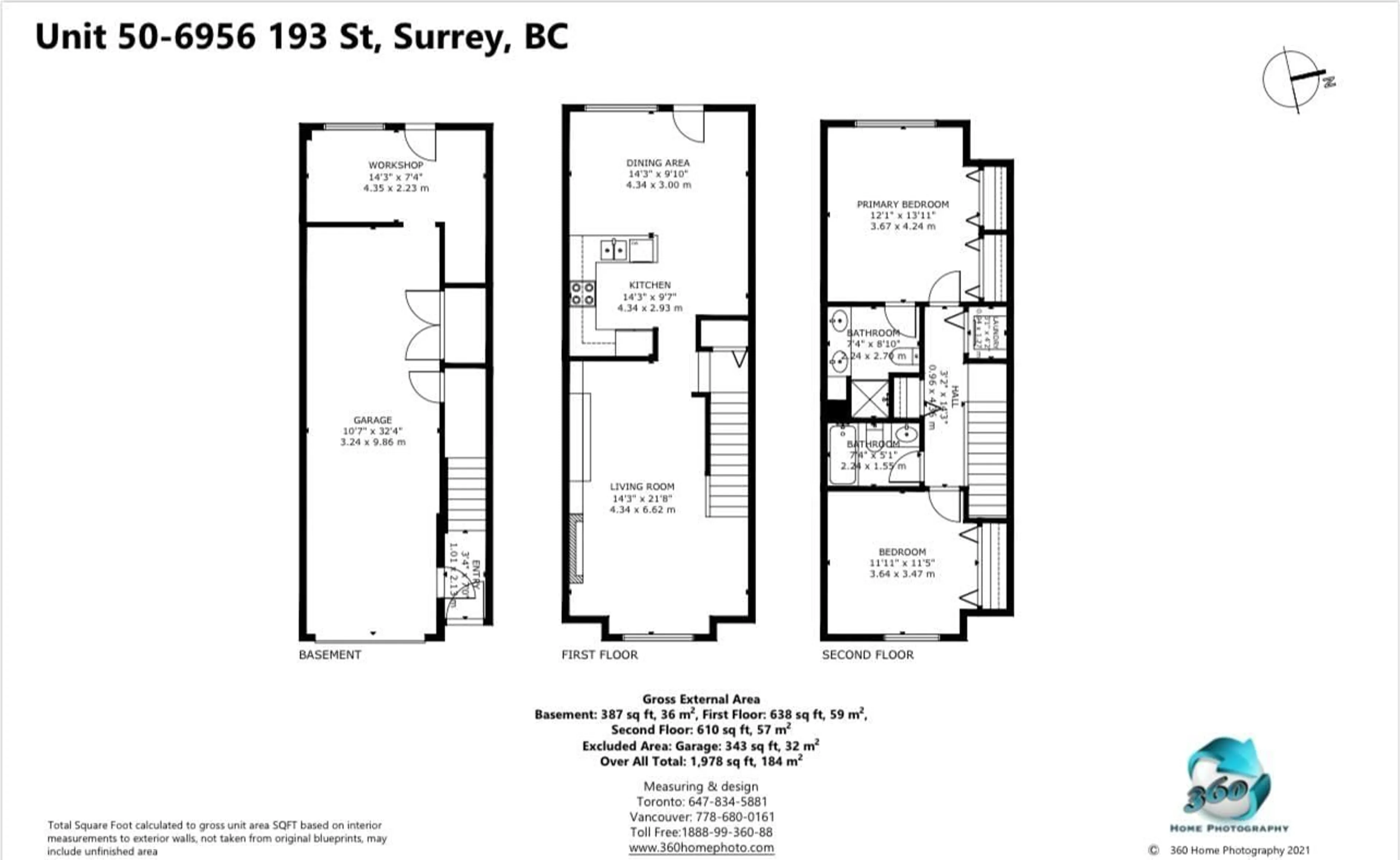 Floor plan for 50 6956 193 STREET, Surrey British Columbia V4N6E7