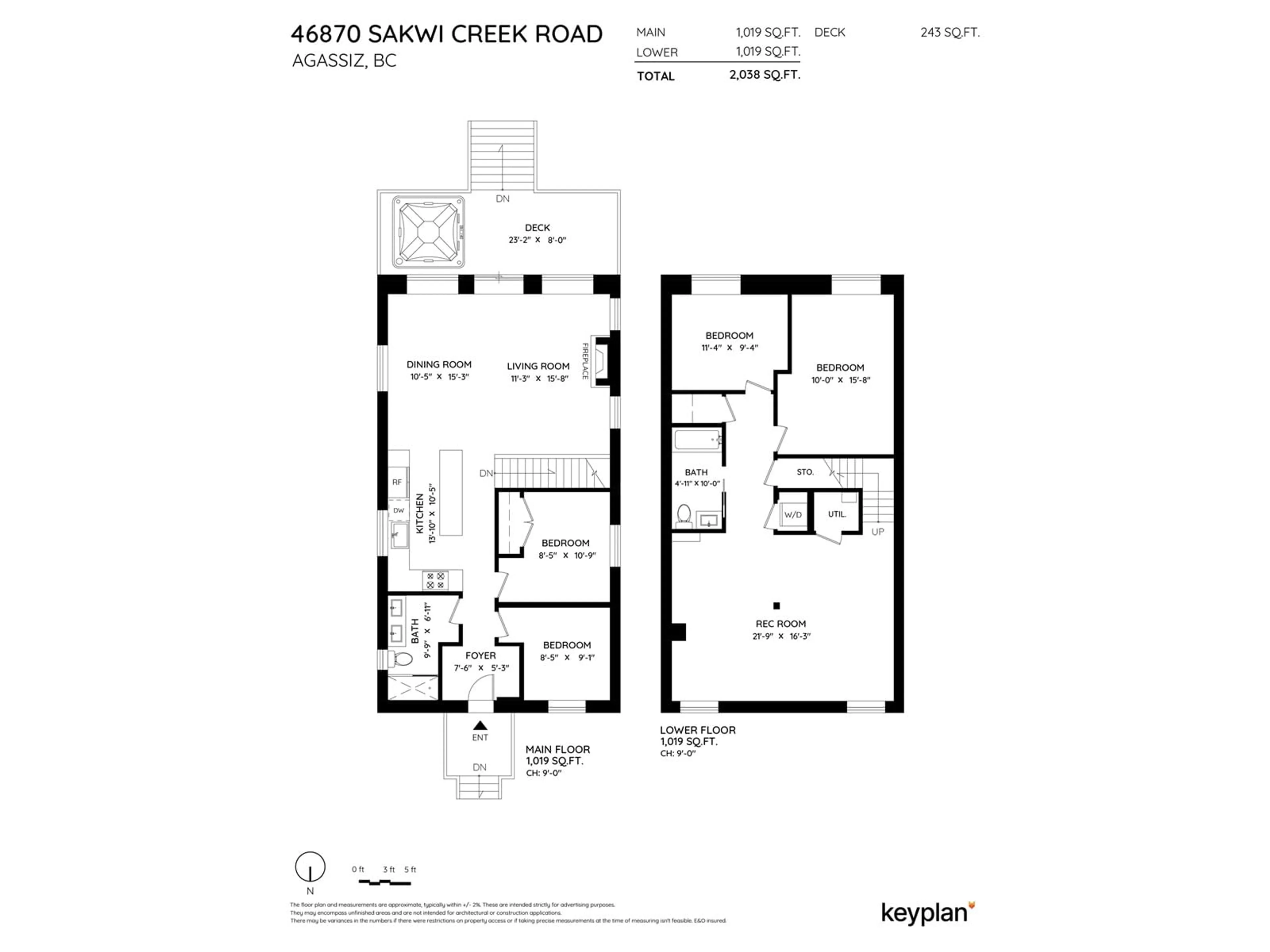 Floor plan for 46870 SAKWI CREEK ROAD, Mission British Columbia V0M1A1