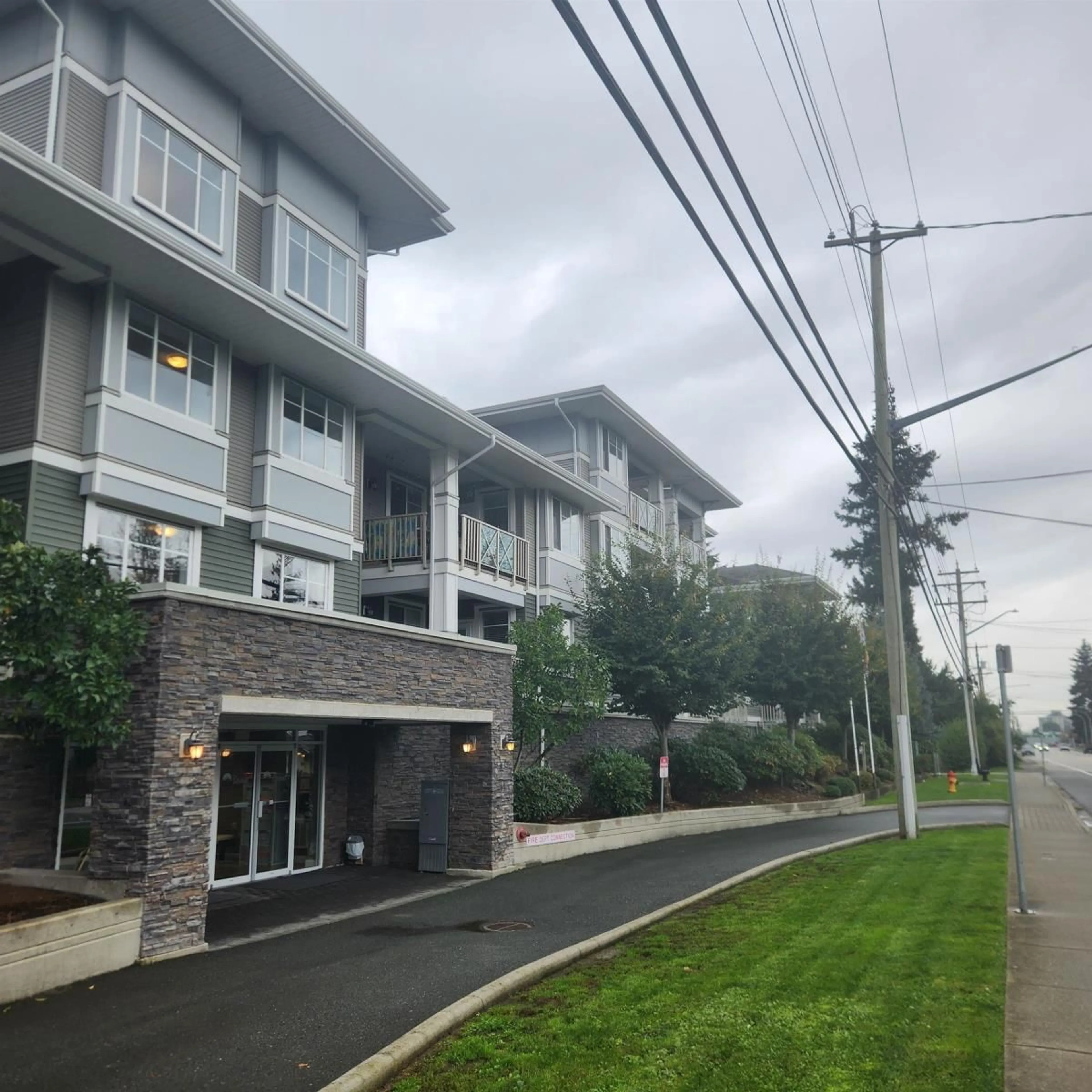 A pic from exterior of the house or condo, the street view for 214 46262 FIRST AVENUE|Chilliwack Proper, Chilliwack British Columbia V2P0C3