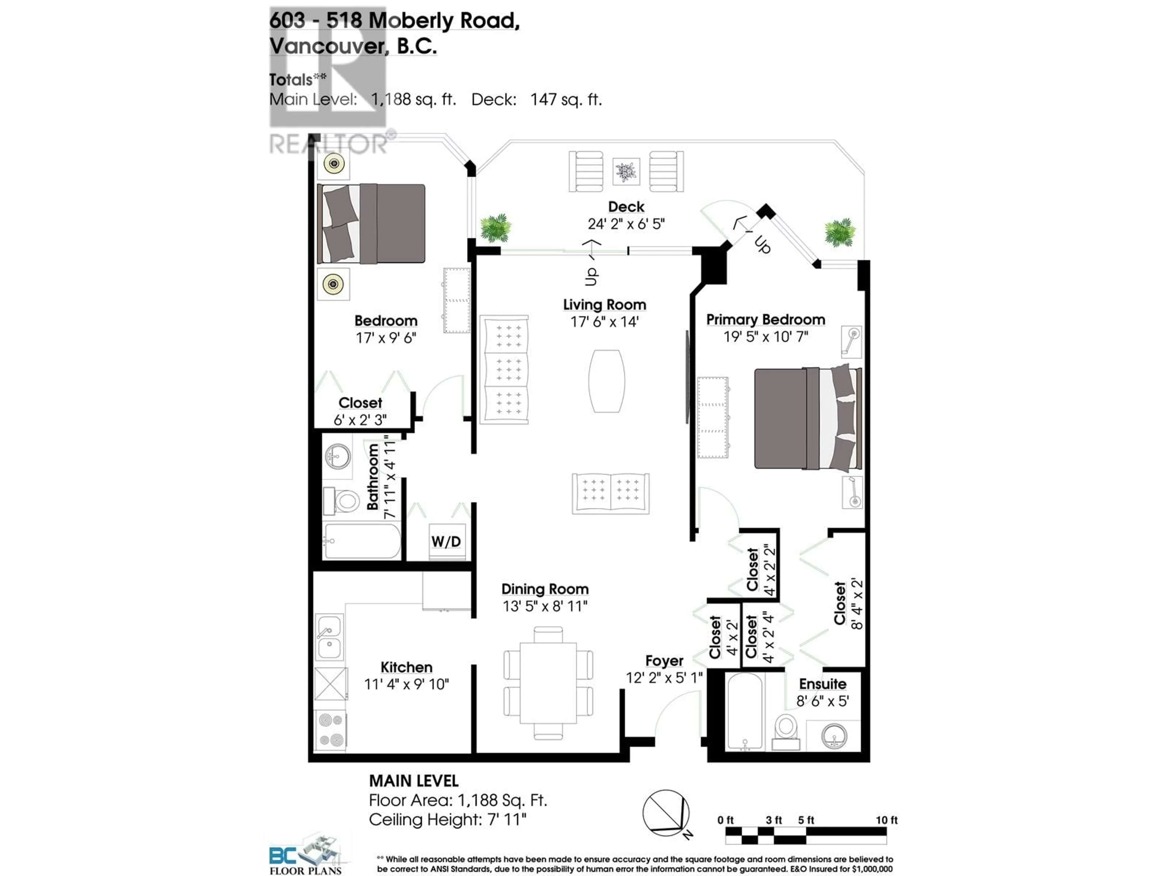 Floor plan for 603 518 MOBERLY ROAD, Vancouver British Columbia V5Z4G3