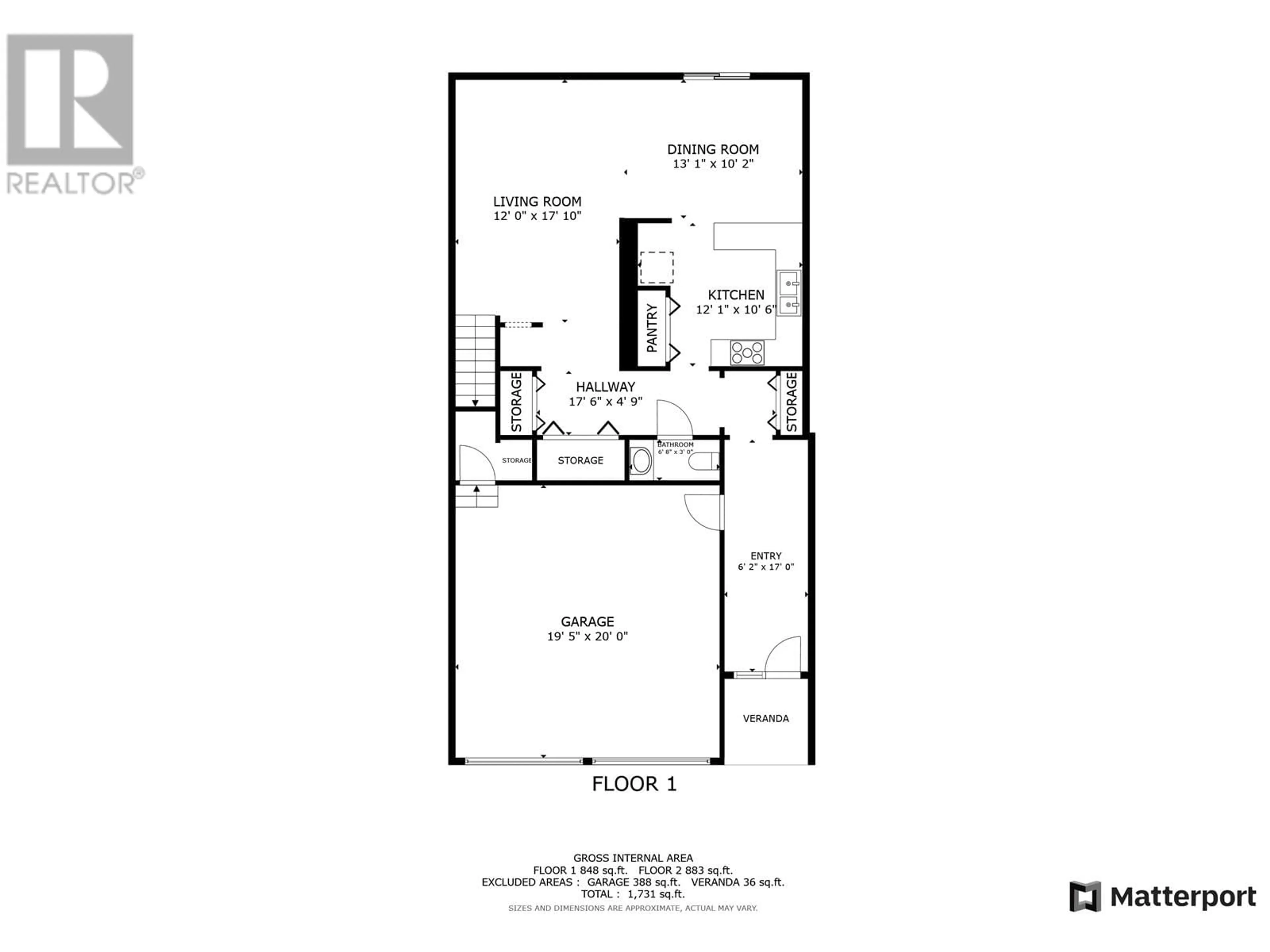 Floor plan for 10822 102 STREET, Fort St. John British Columbia V1J4X7