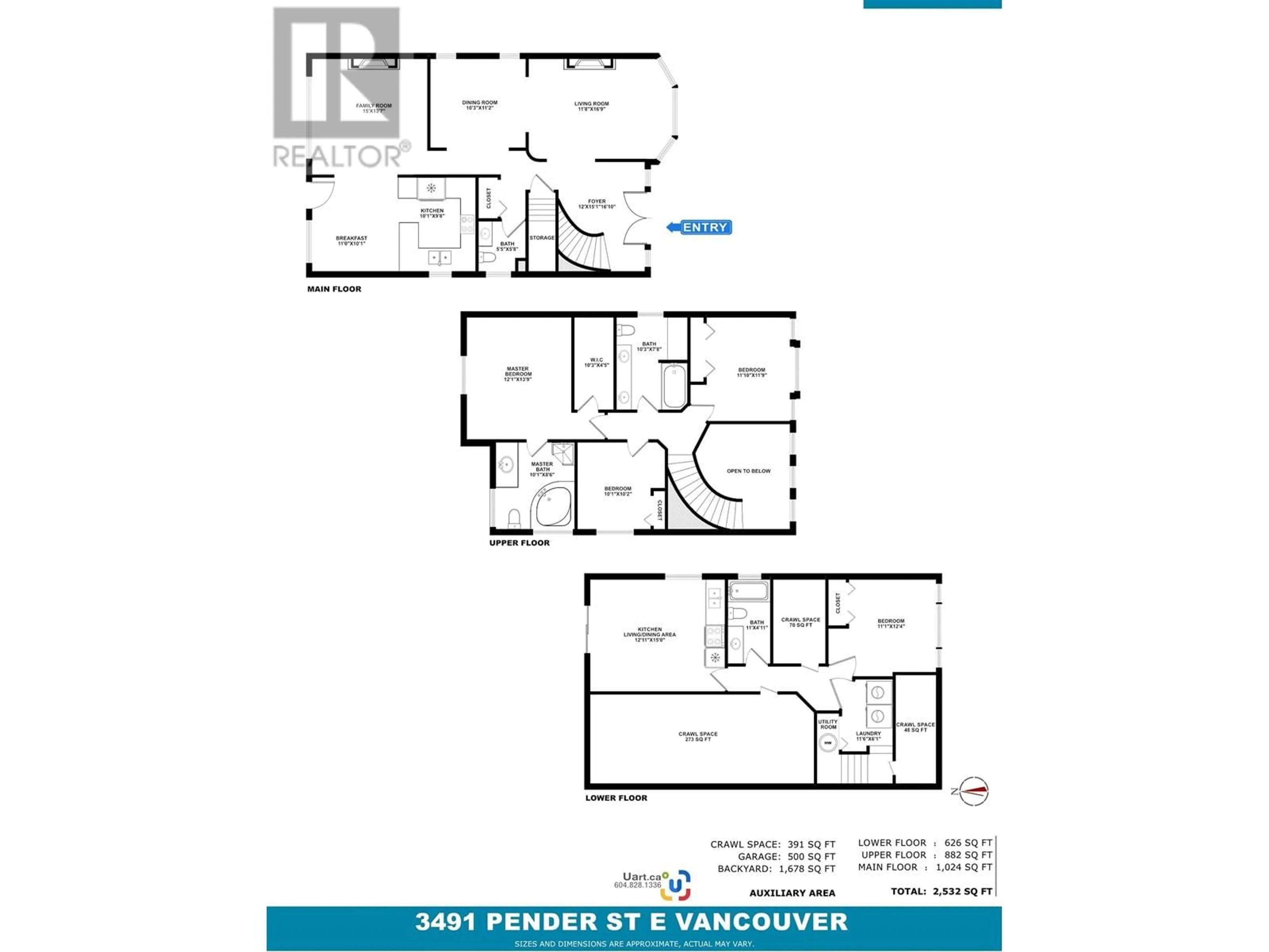 Floor plan for 3491 E PENDER STREET, Vancouver British Columbia V5K2C9