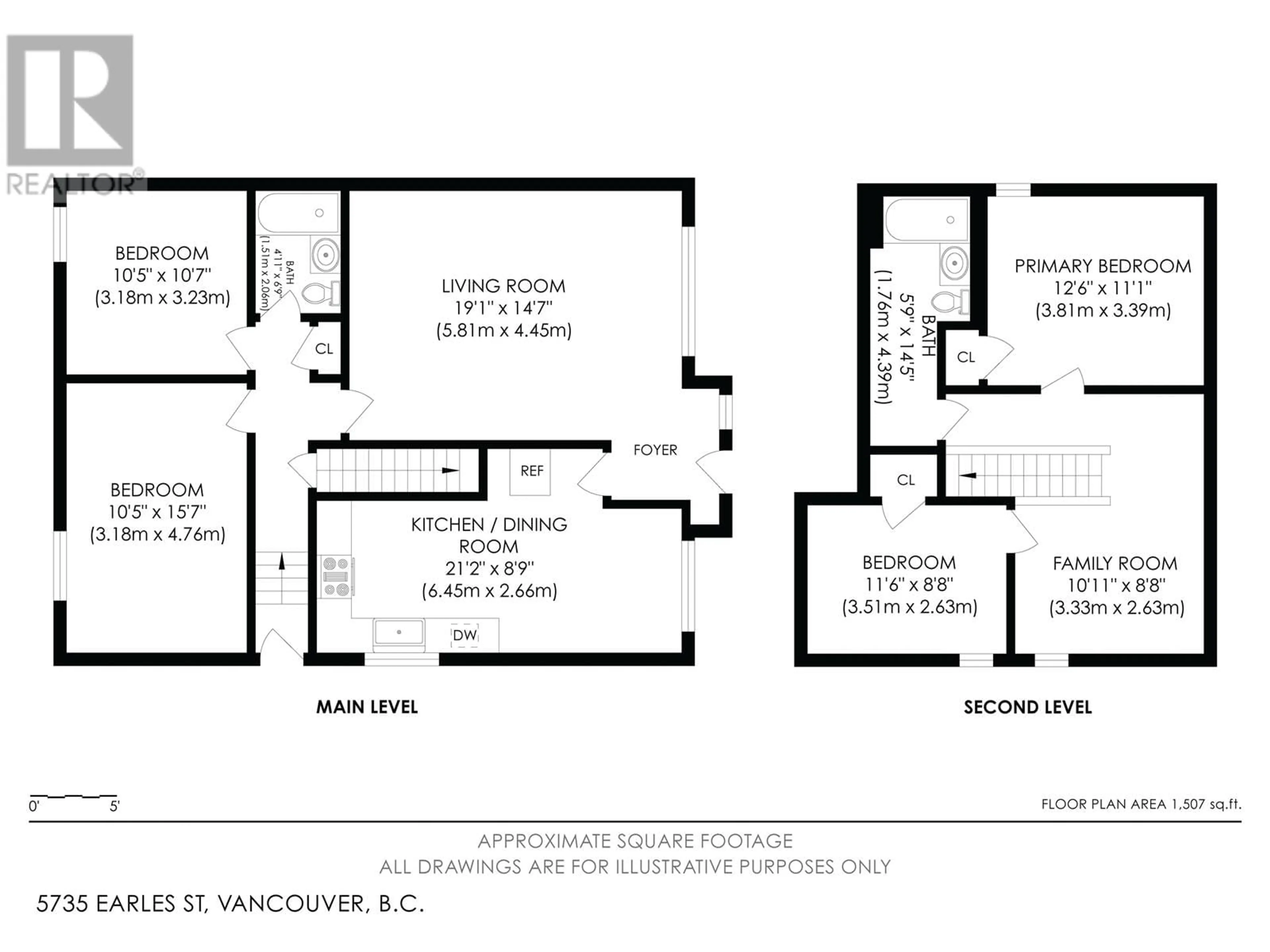 Floor plan for 5735 EARLES STREET, Vancouver British Columbia V5R3S4