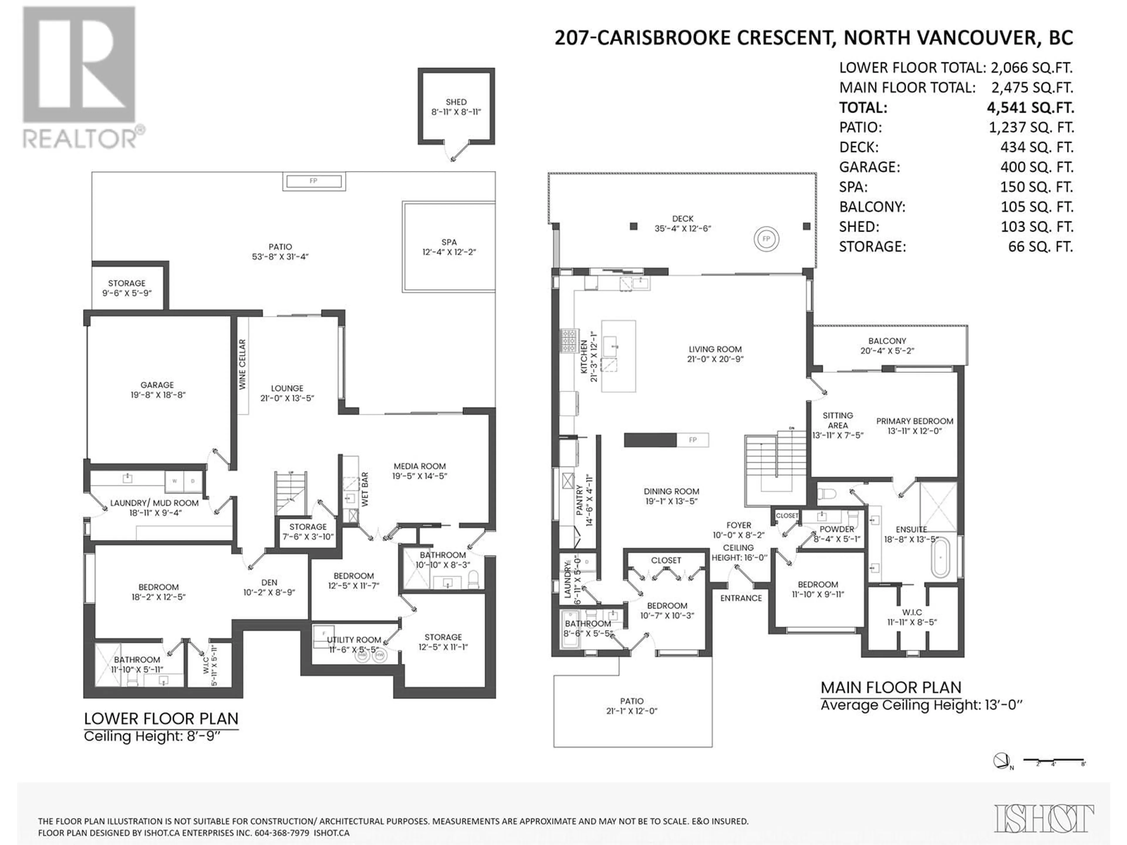 Floor plan for 207 CARISBROOKE CRESCENT, North Vancouver British Columbia V7N2S2