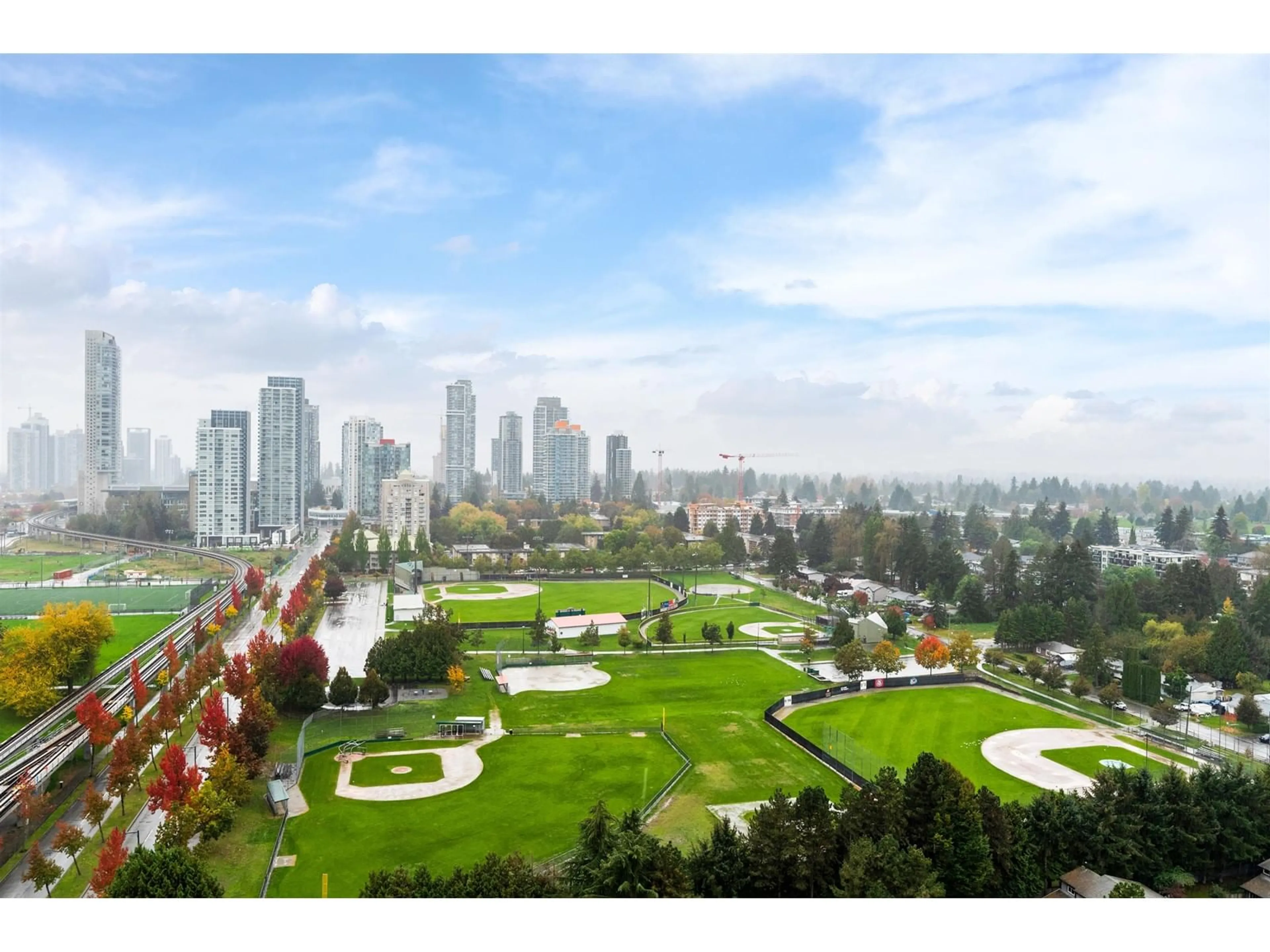 A pic from exterior of the house or condo, the view of city buildings for 2204 10777 UNIVERSITY DRIVE, Surrey British Columbia V3T0E6