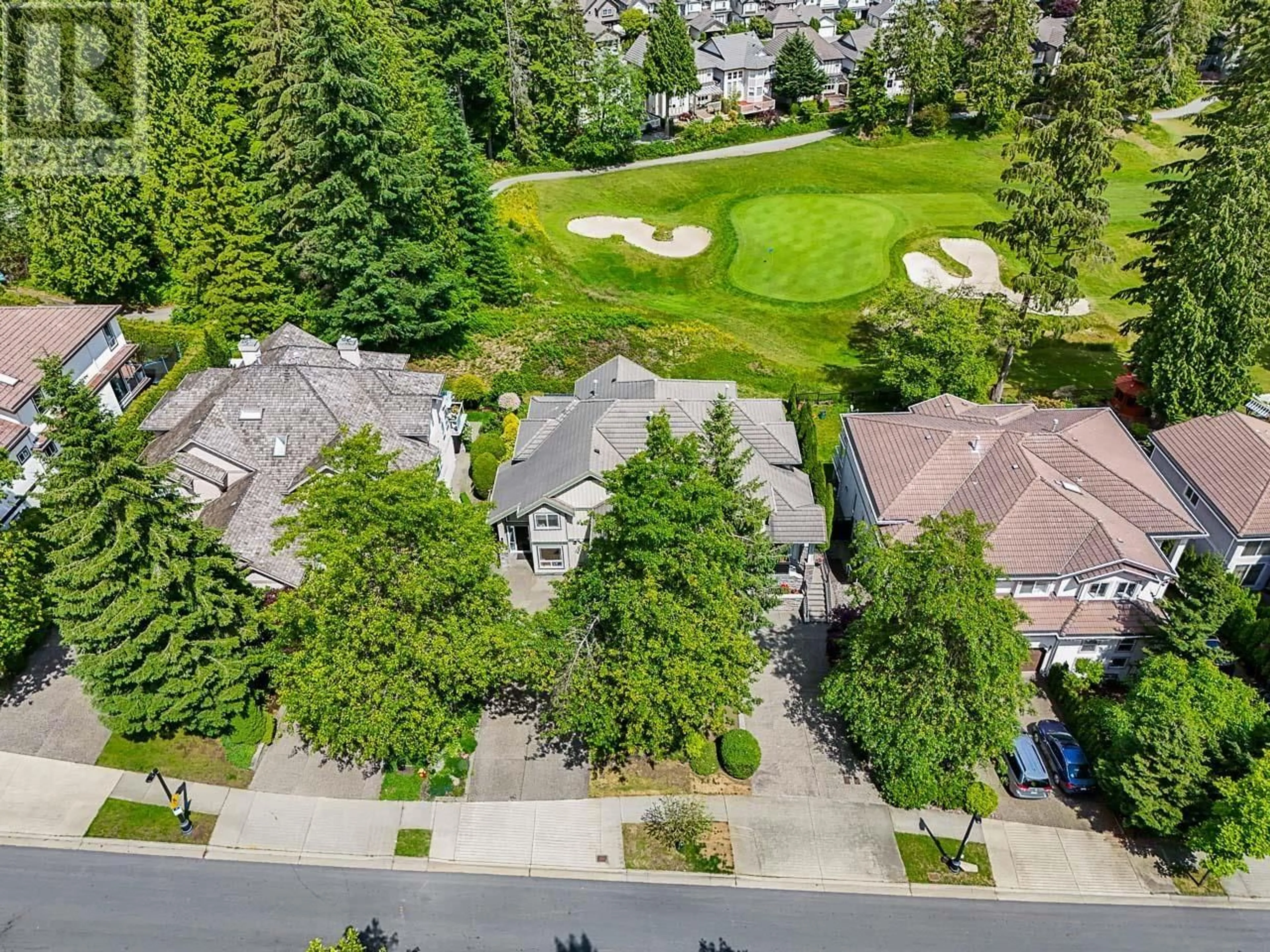 Frontside or backside of a home, the fenced backyard for 3325 PLATEAU BOULEVARD, Coquitlam British Columbia V3E3B8