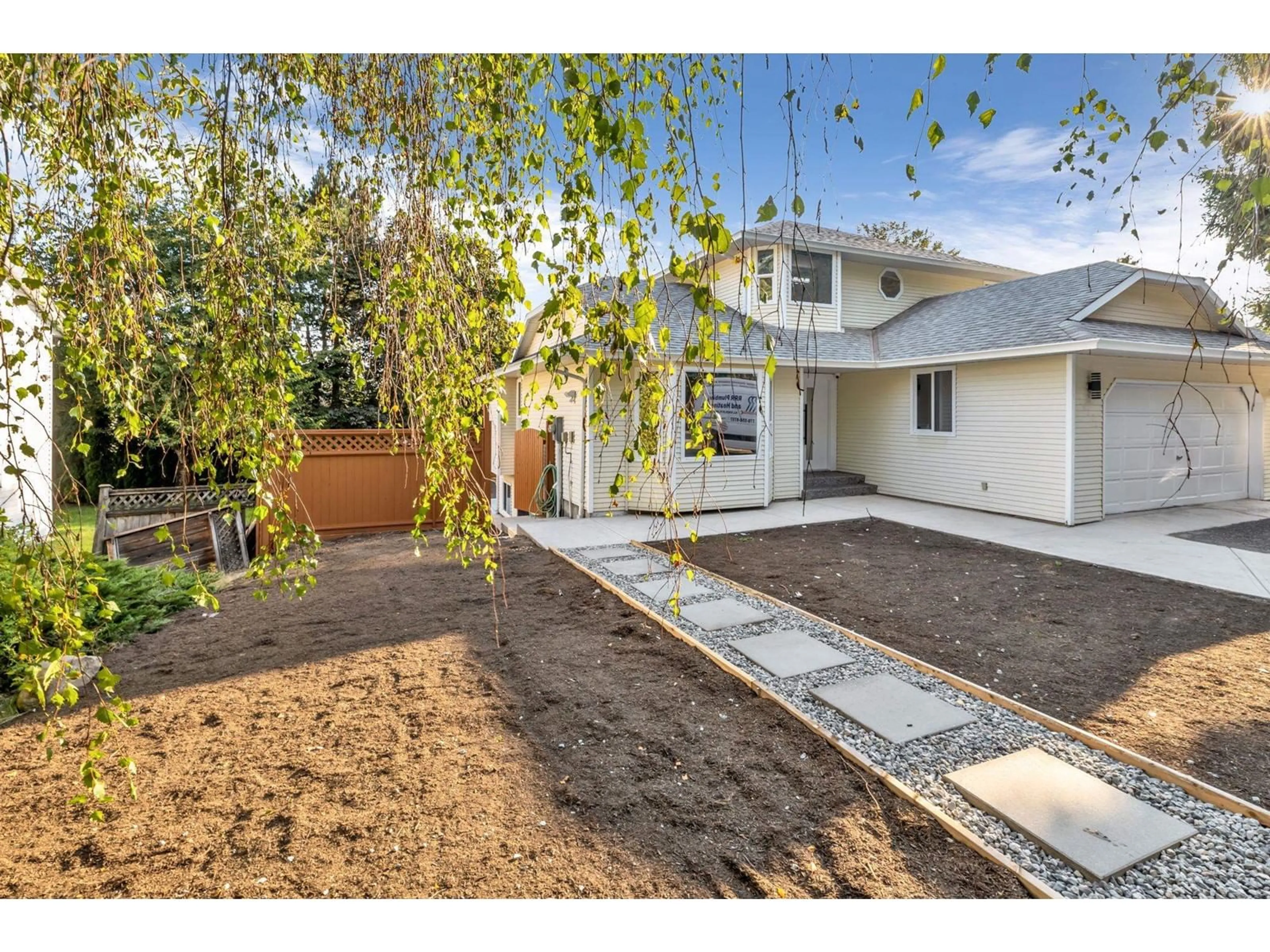 Frontside or backside of a home, the fenced backyard for 14278 HYLAND ROAD, Surrey British Columbia V3W2C5