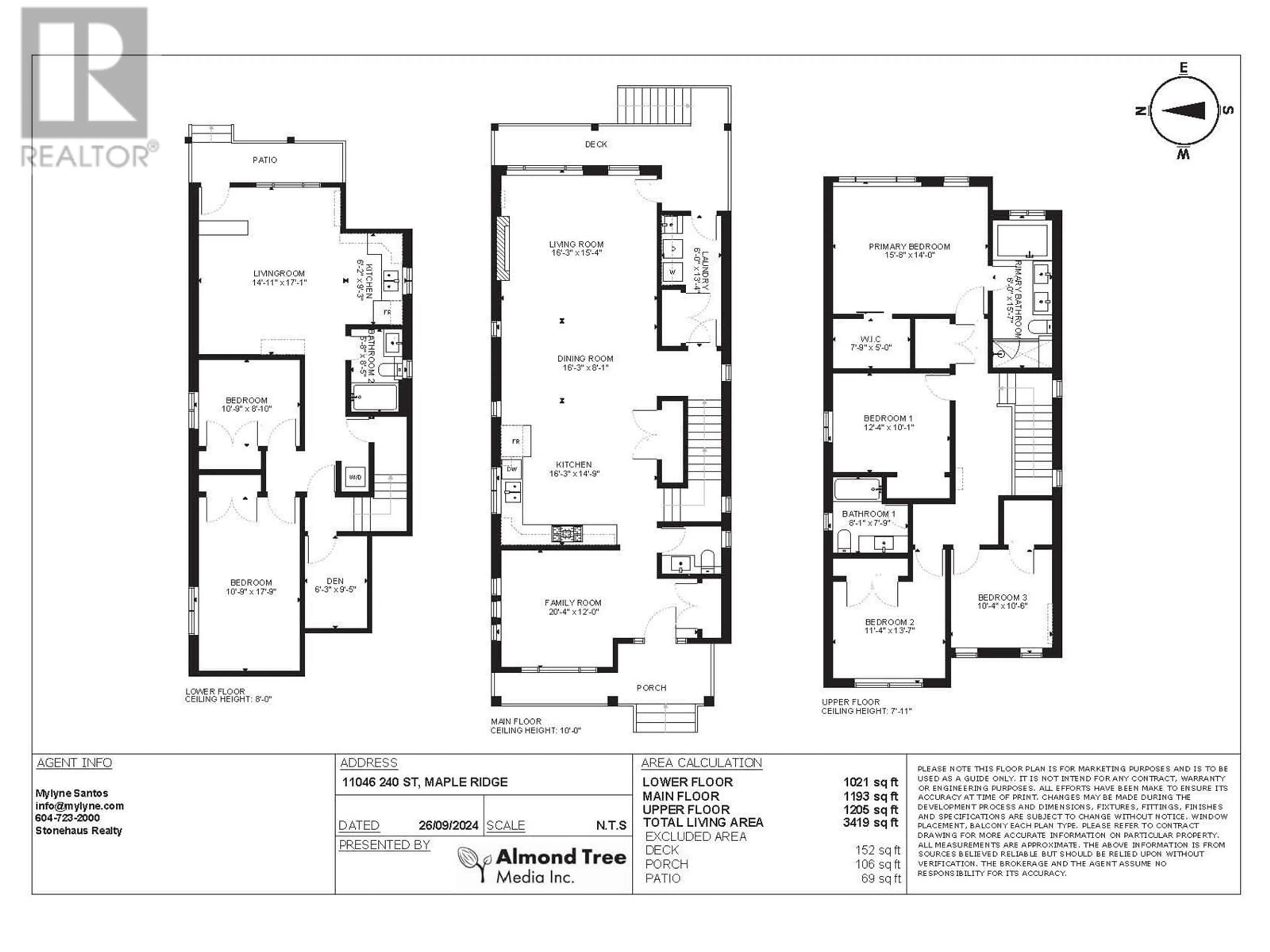 Floor plan for 11046 240 STREET, Maple Ridge British Columbia V2W1H6