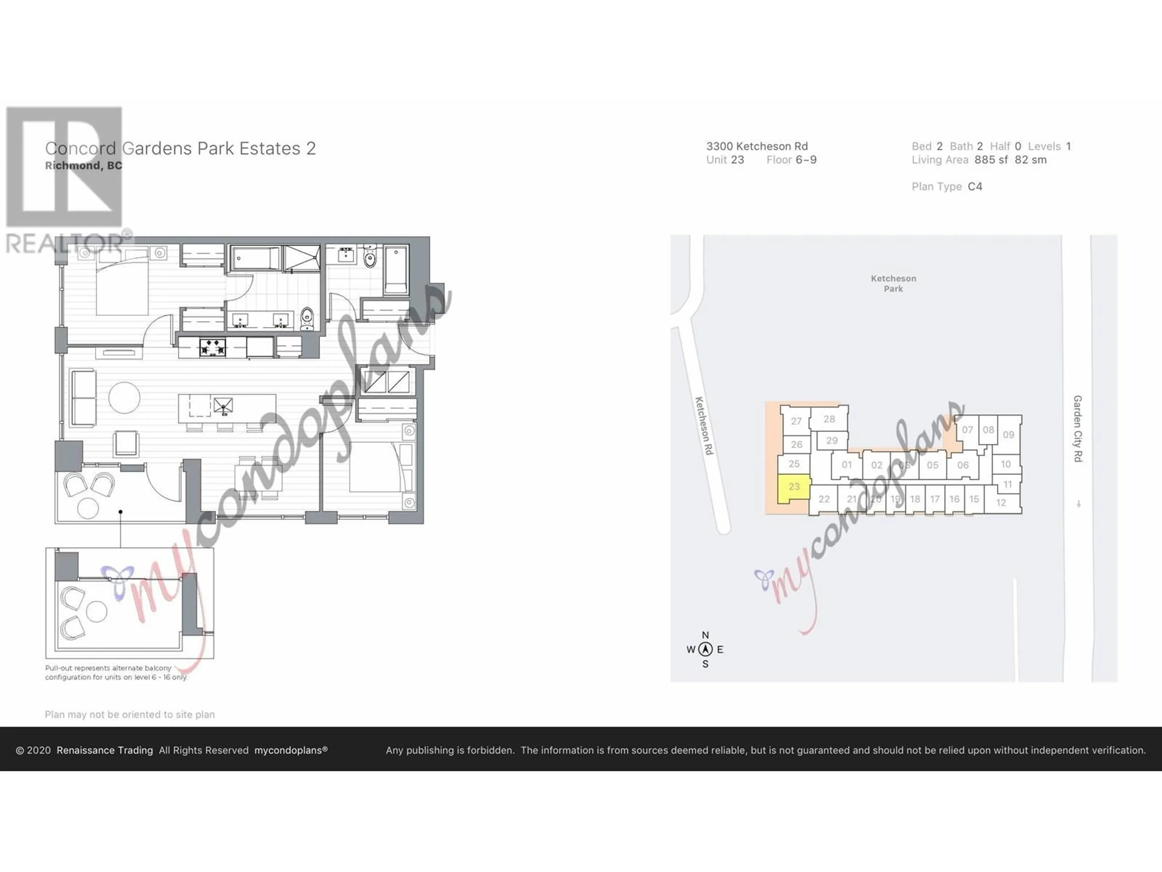 Floor plan for 923 3300 KETCHESON ROAD, Richmond British Columbia V6X0S5