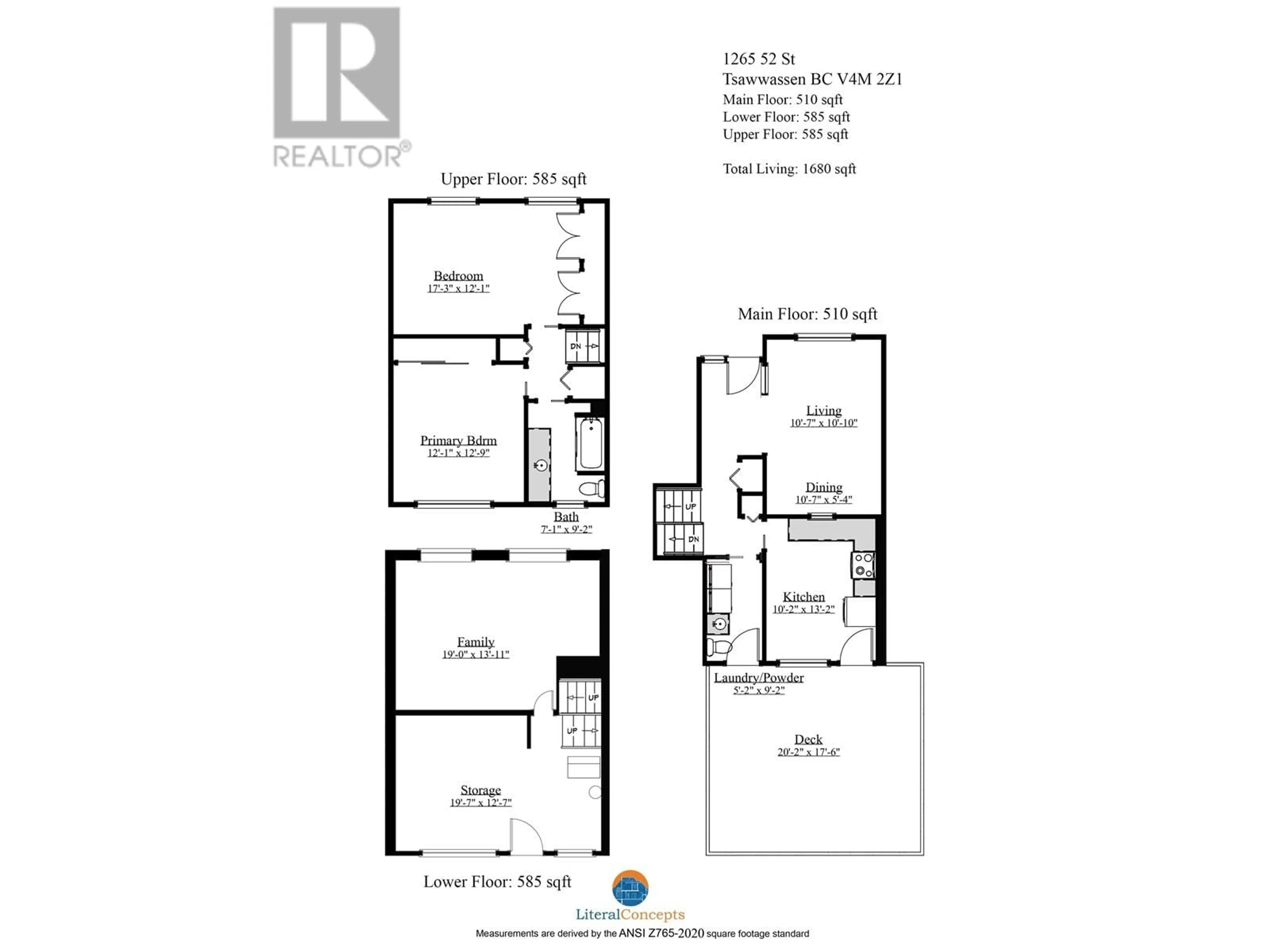 Floor plan for 1265 52 STREET, Delta British Columbia V4M2Z1