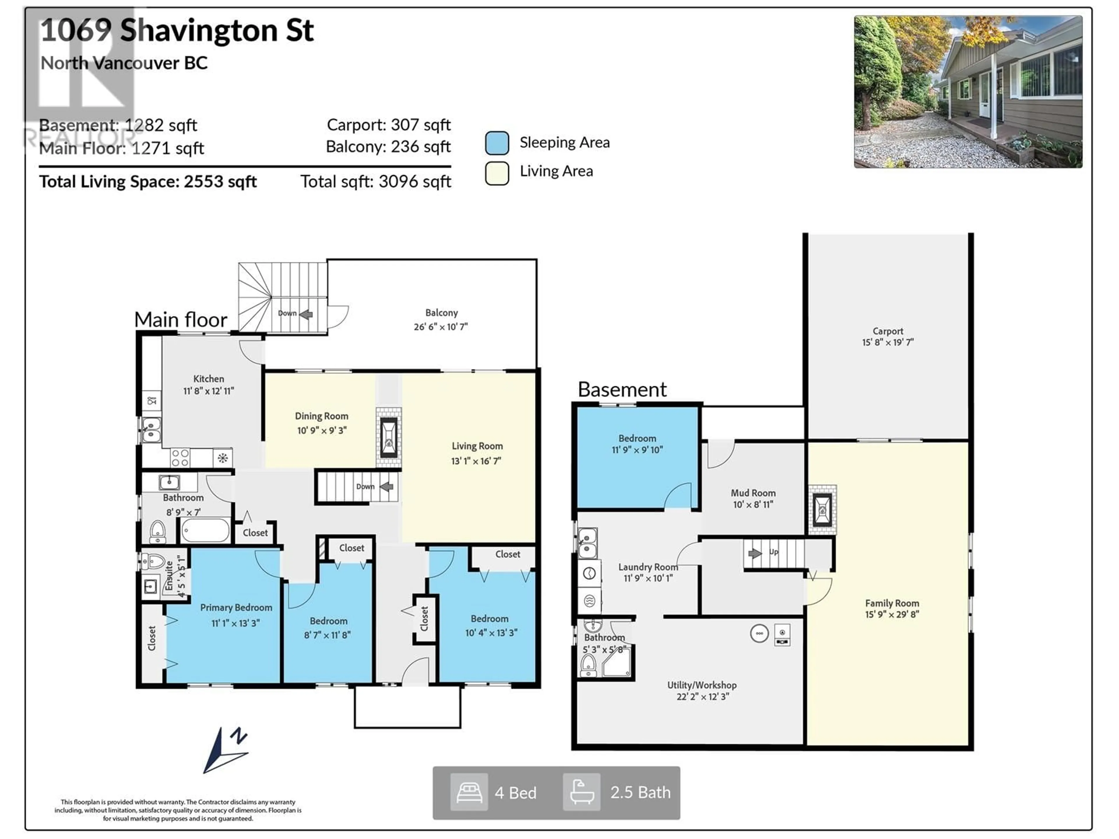 Floor plan for 1069 SHAVINGTON STREET, North Vancouver British Columbia V7L1K7