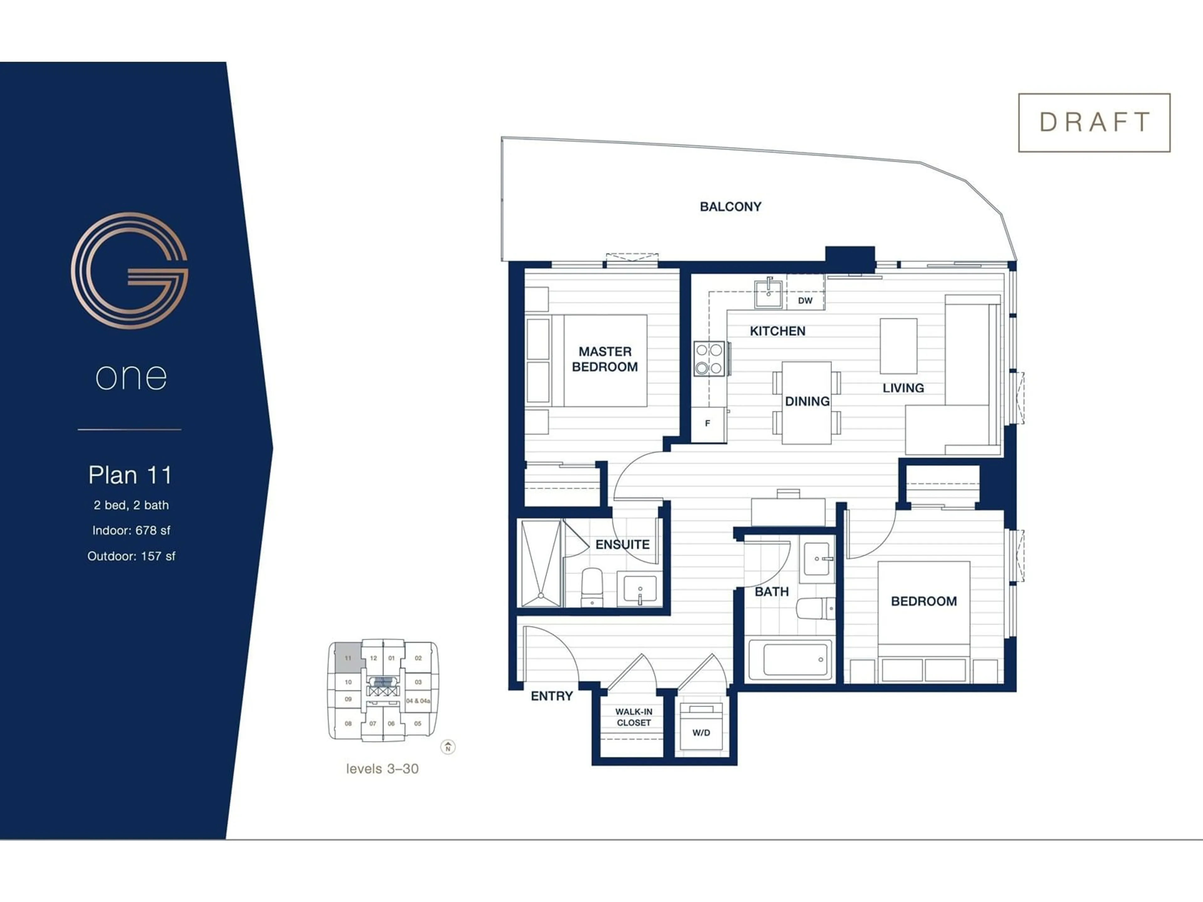 Floor plan for 2811 13685 102 AVENUE, Surrey British Columbia V3T1N7