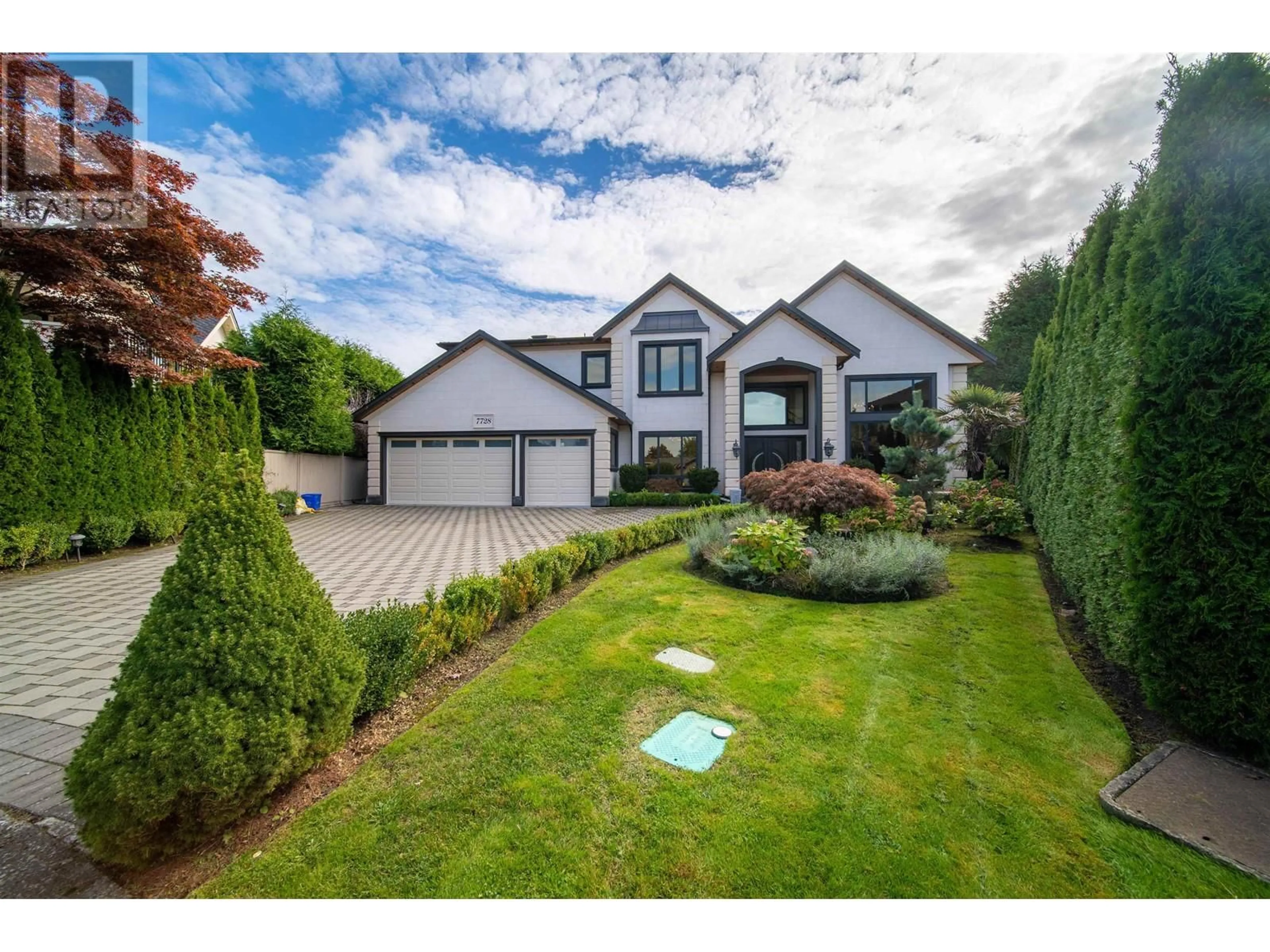 Frontside or backside of a home, the fenced backyard for 7728 ALOUETTE COURT, Richmond British Columbia V7A1S2