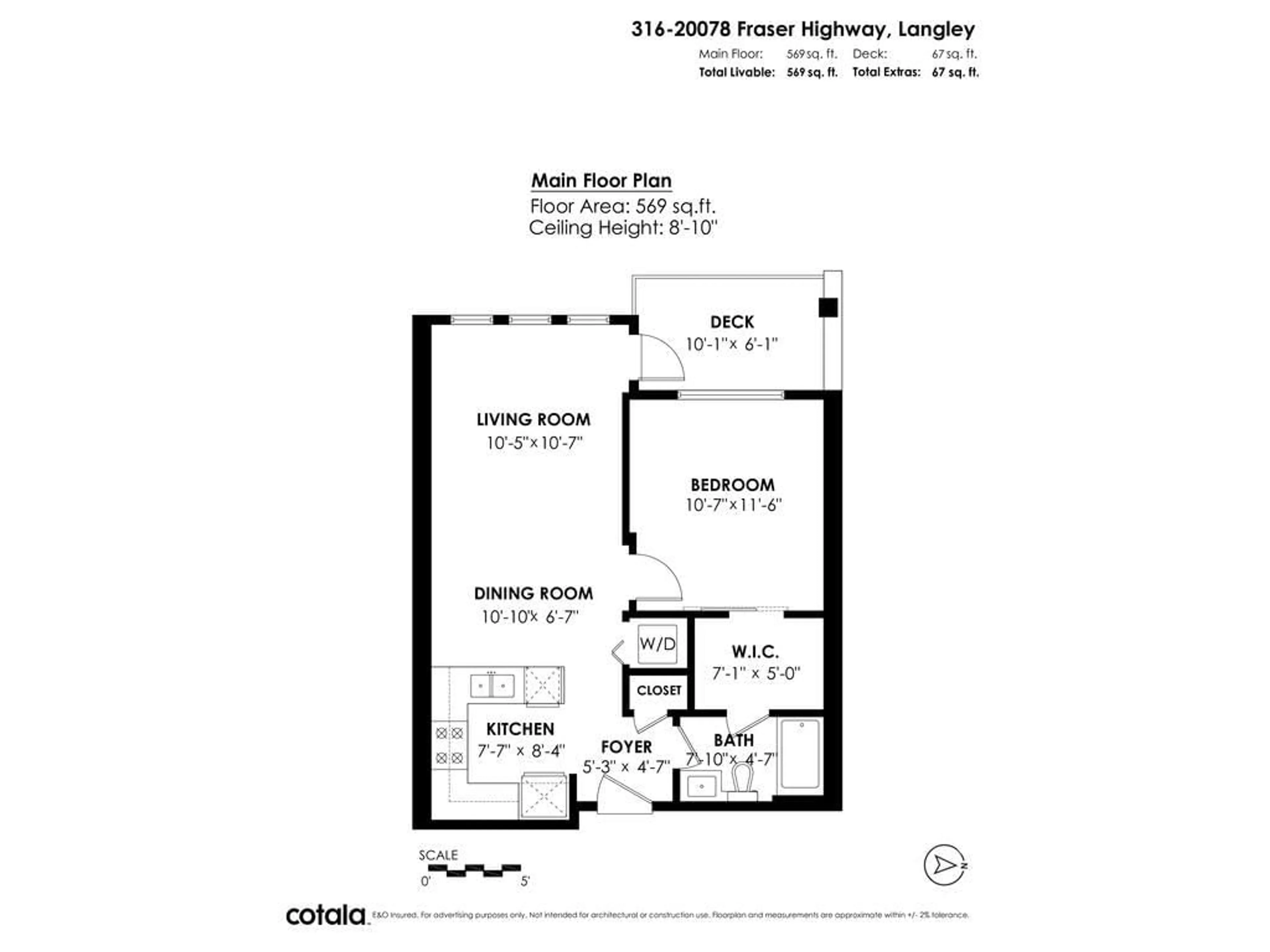 Floor plan for 316 20078 FRASER HIGHWAY, Langley British Columbia V3A0J2