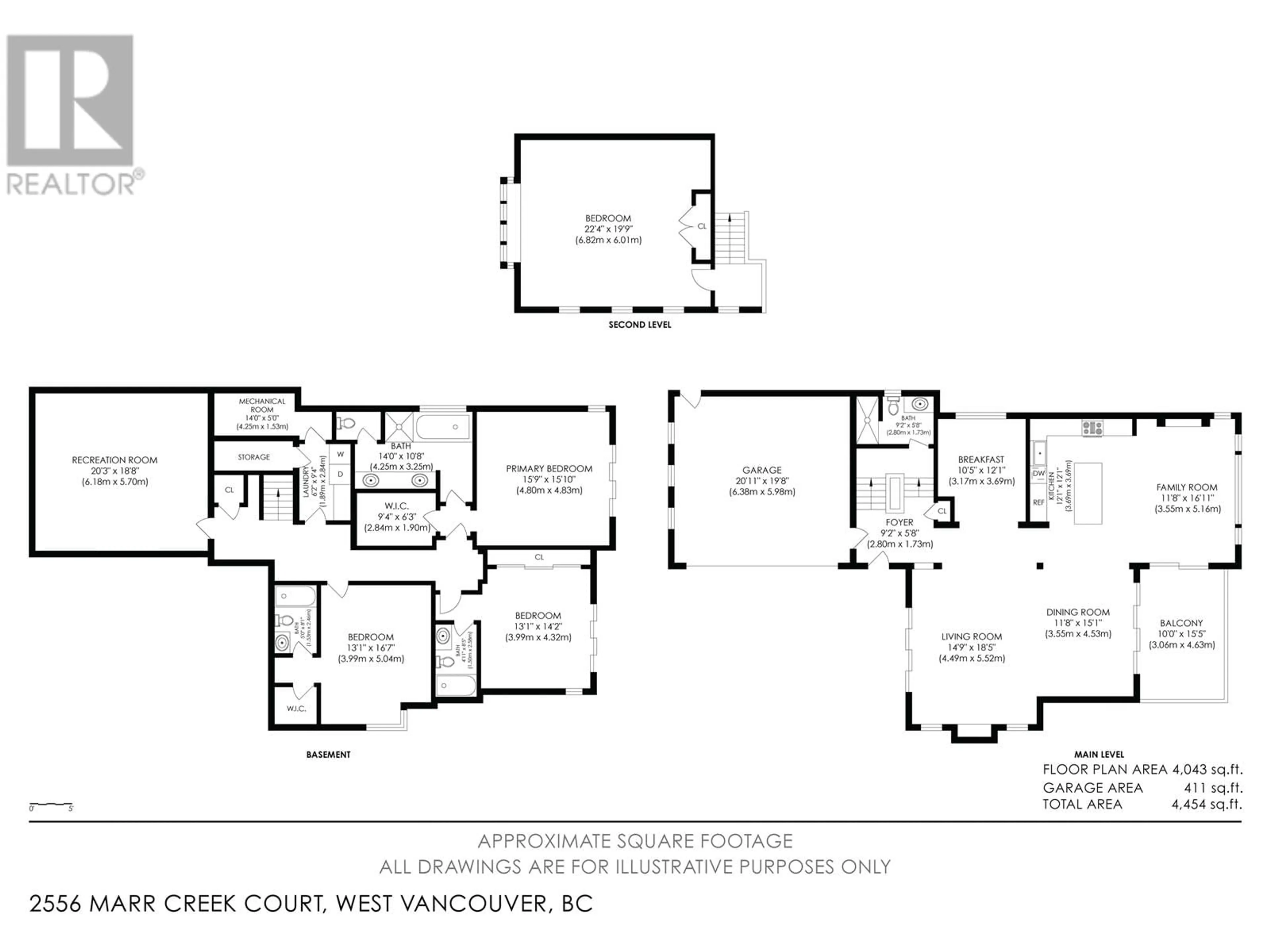 Floor plan for 2556 MARR CREEK COURT, West Vancouver British Columbia V7S0A3