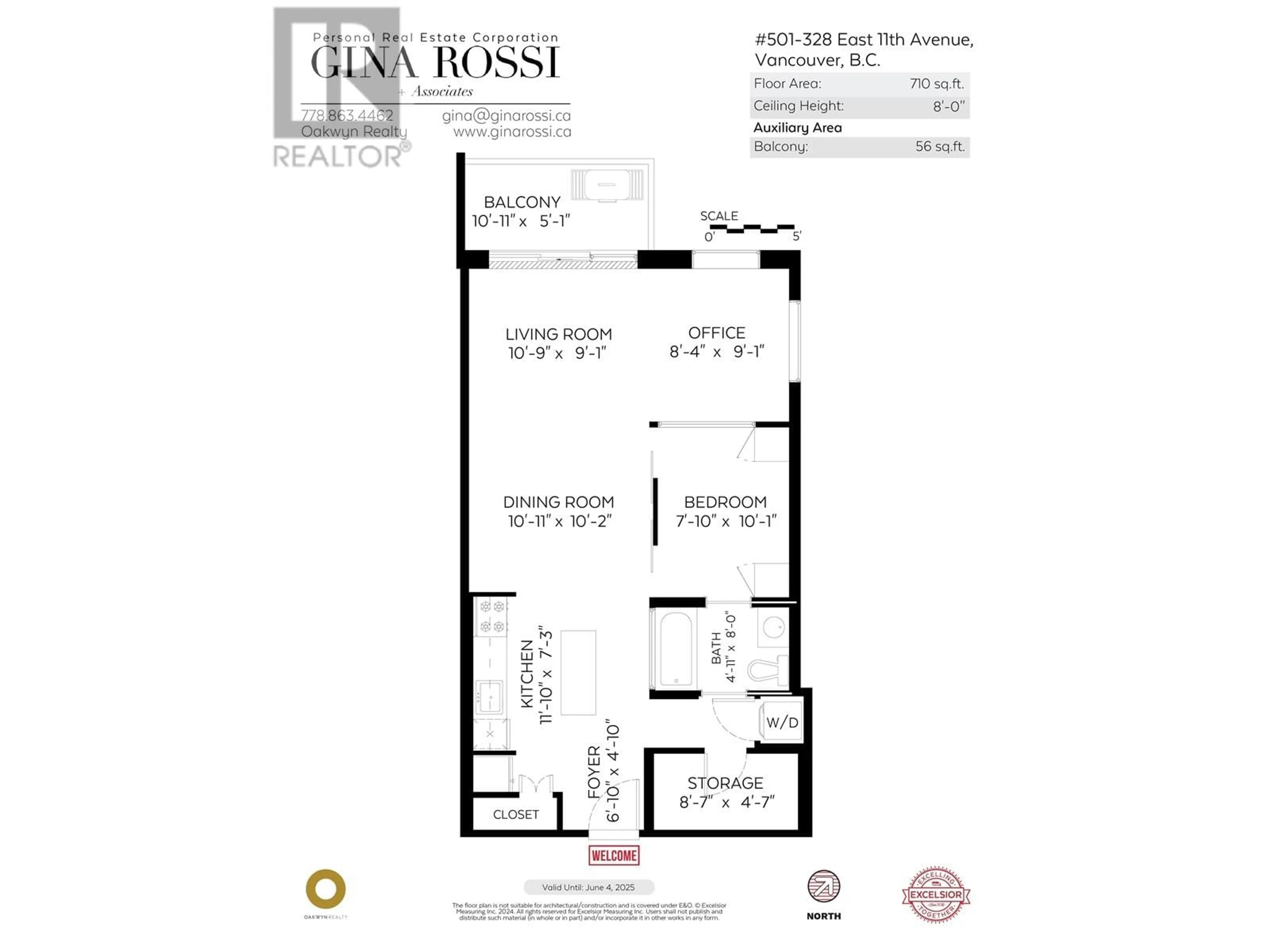 Floor plan for 501 328 E 11TH AVENUE, Vancouver British Columbia V5T4W1