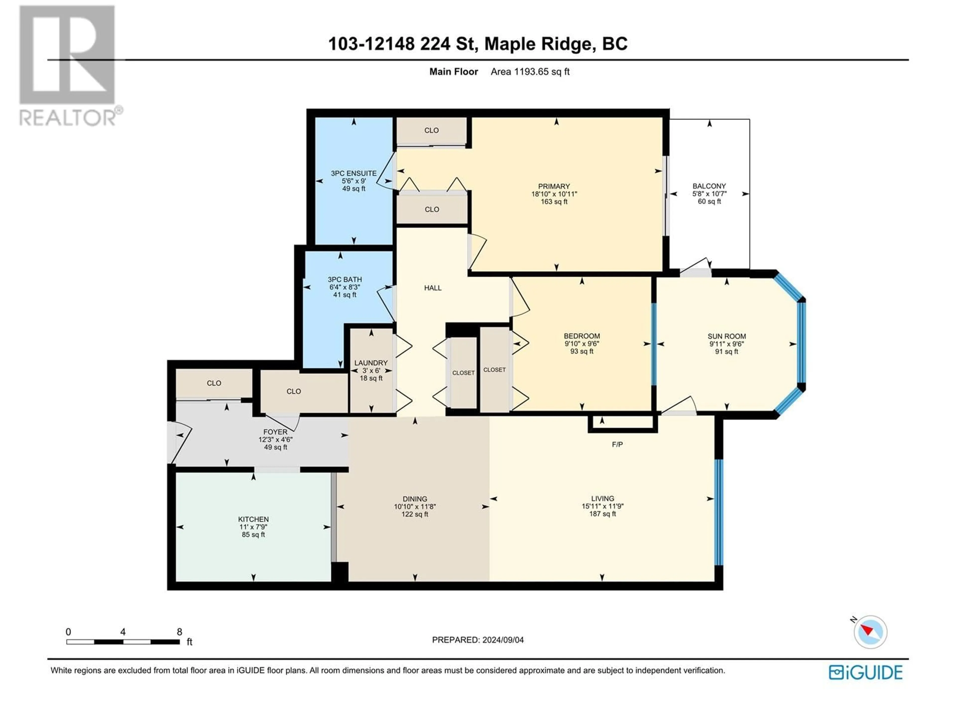 Floor plan for 103 12148 224 STREET, Maple Ridge British Columbia V2X3N8