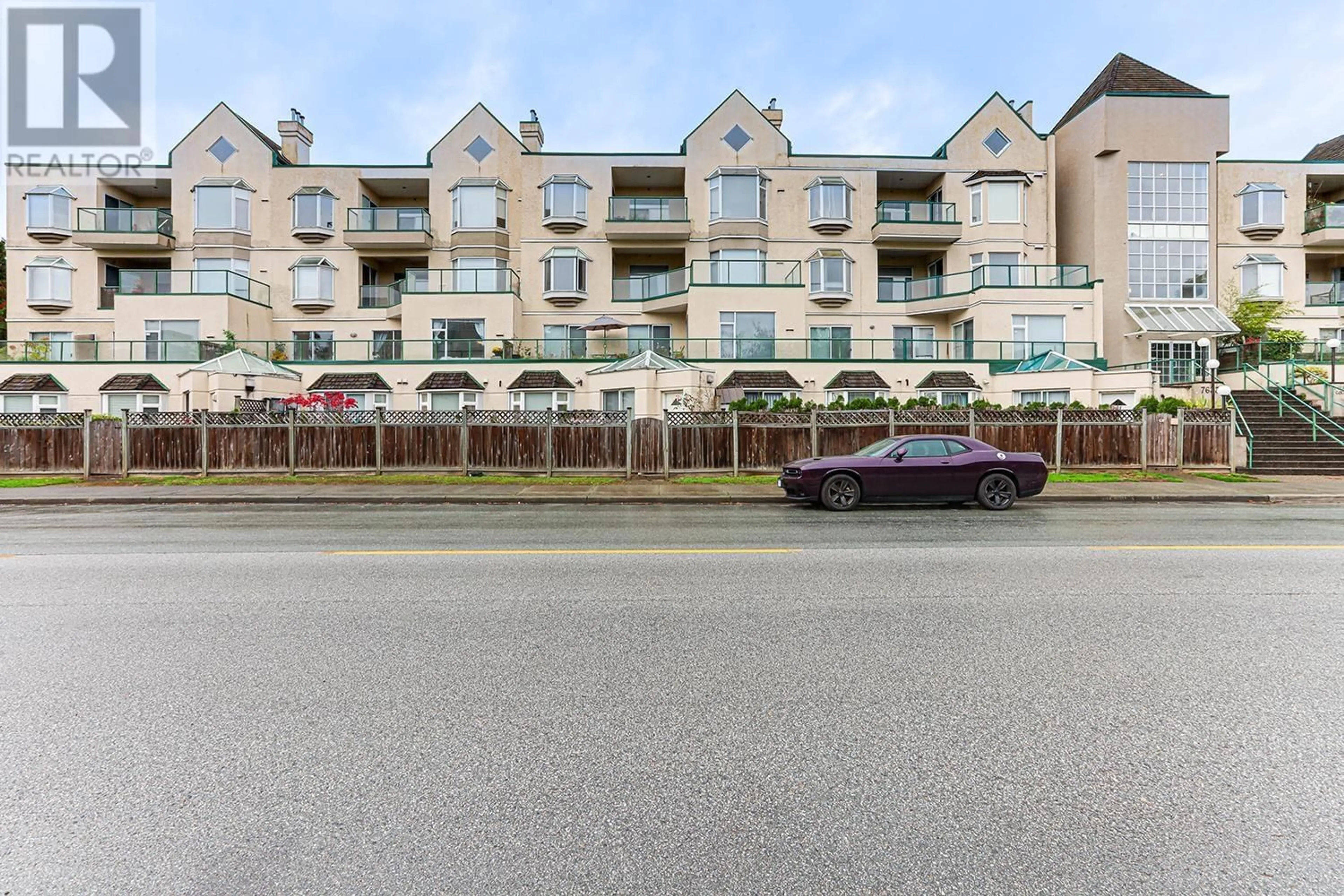 A pic from exterior of the house or condo, the street view for 104 7633 ST. ALBANS ROAD, Richmond British Columbia V6Y3W7