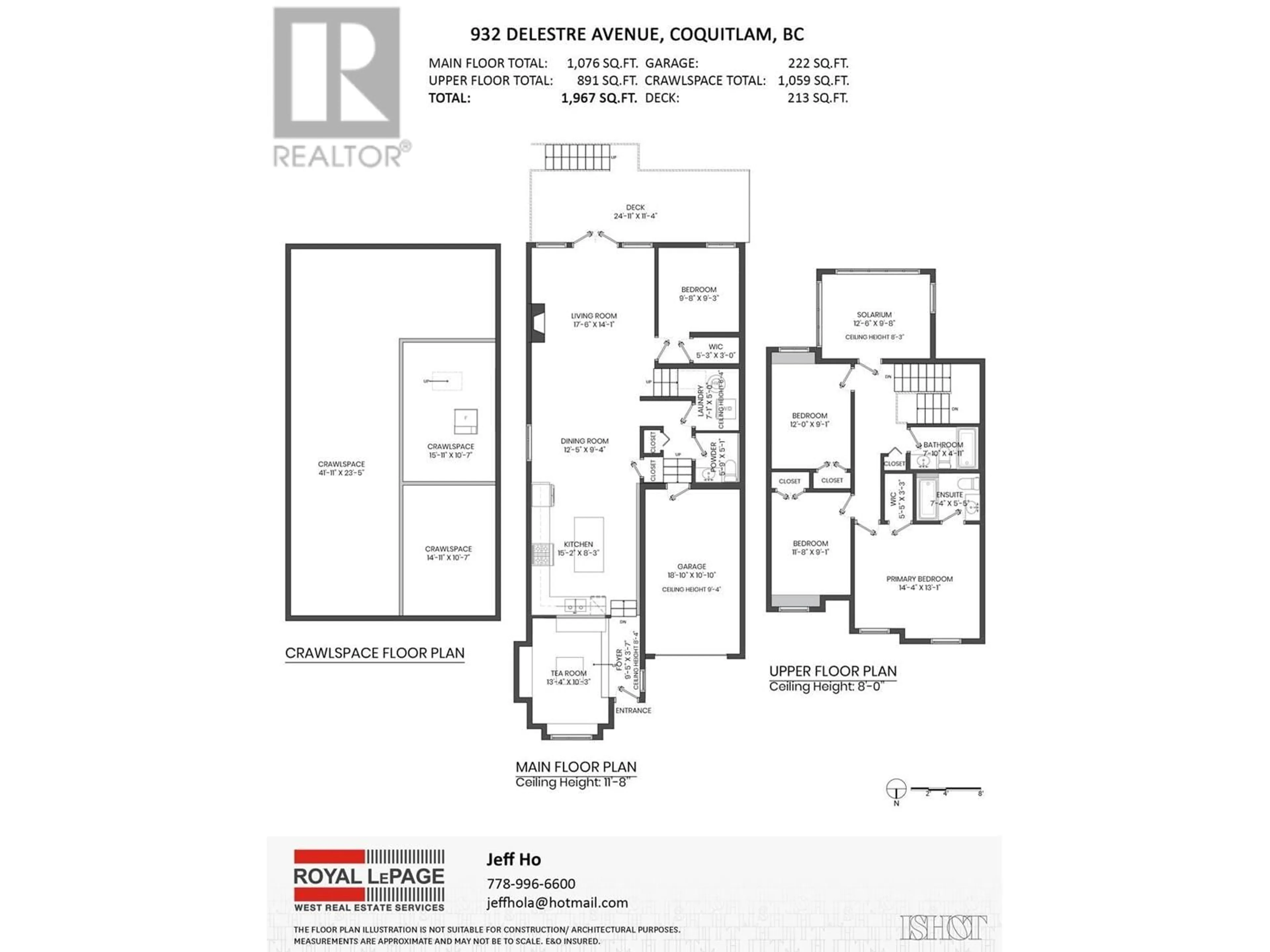 Floor plan for 932 DELESTRE AVENUE, Coquitlam British Columbia V3K2G6